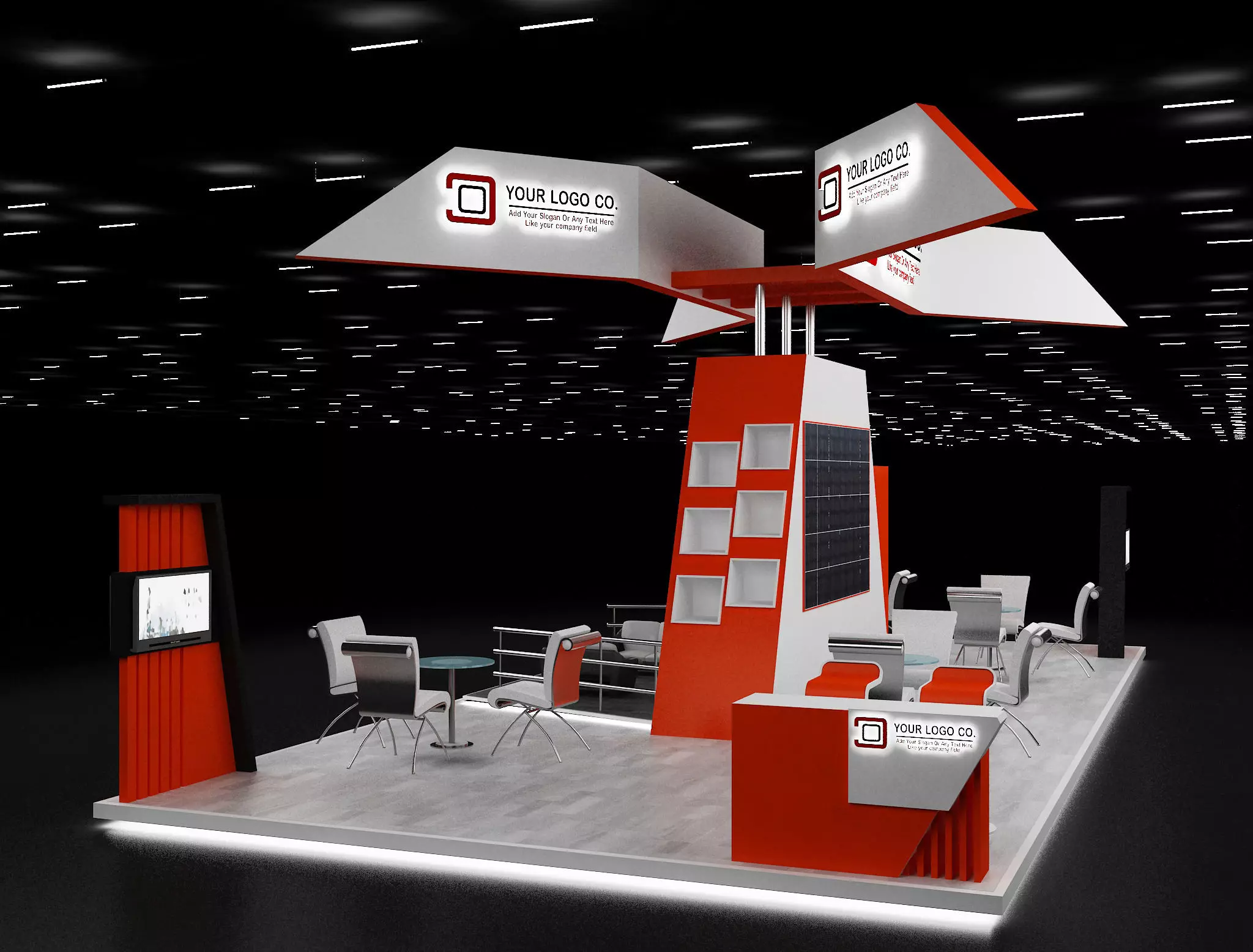 Booth Exhibition Stand a630 3D model_0
