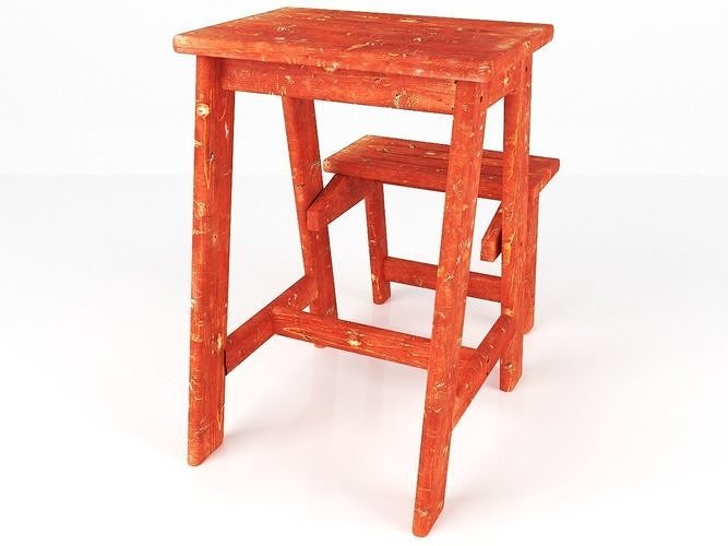 climbing chair 3D model 7