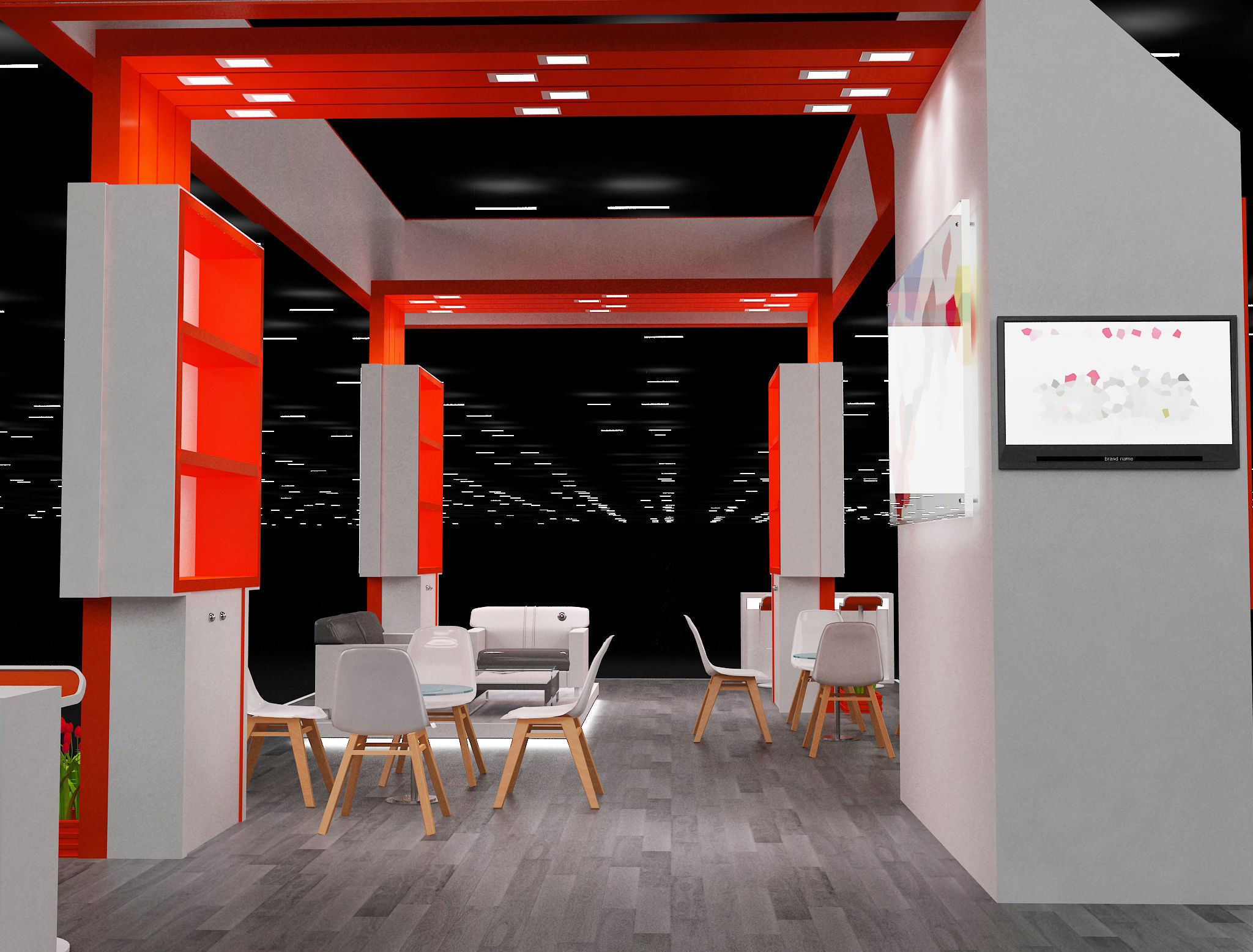 Booth Exhibition Stand a631 3D model_14