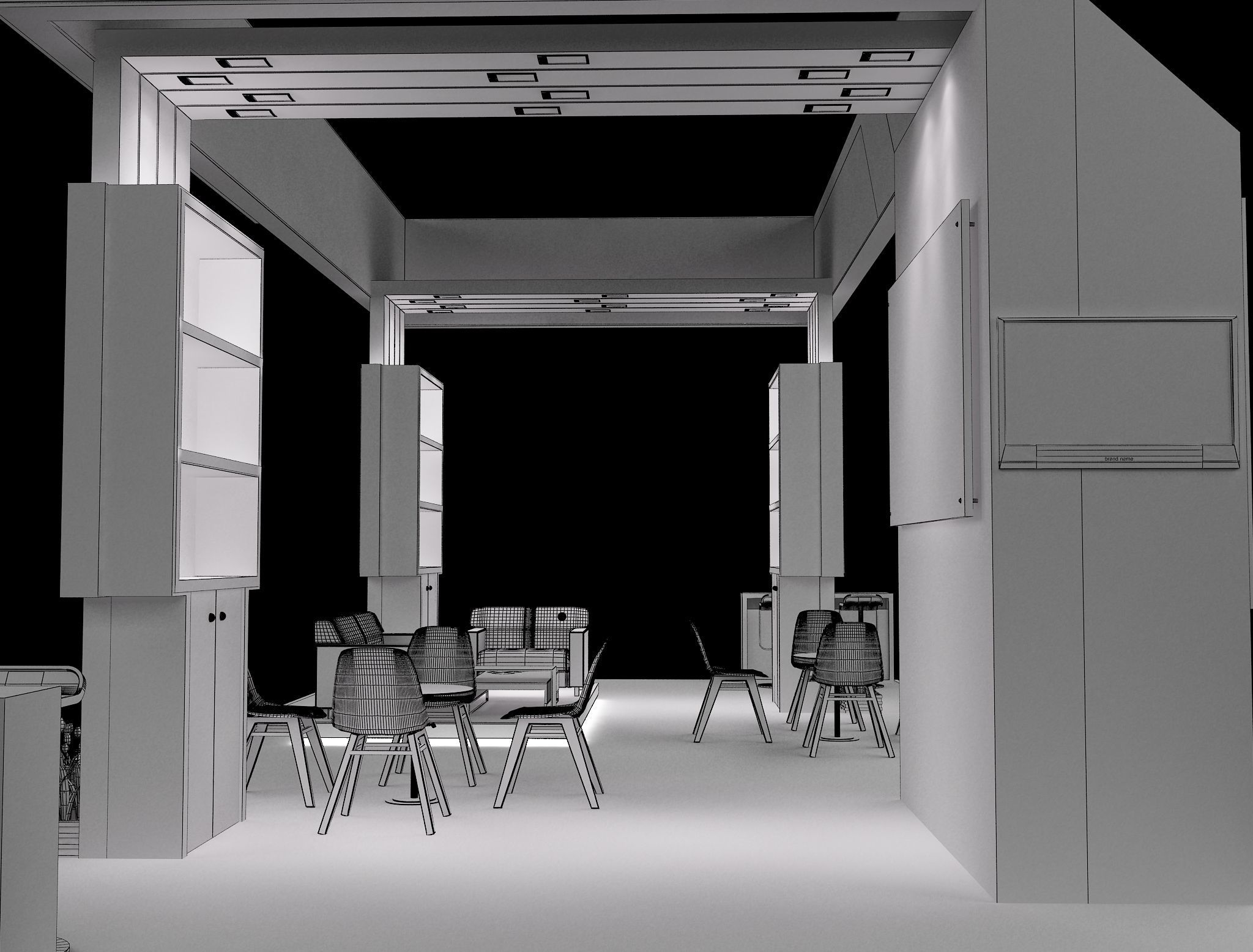 Booth Exhibition Stand a631 3D model_15