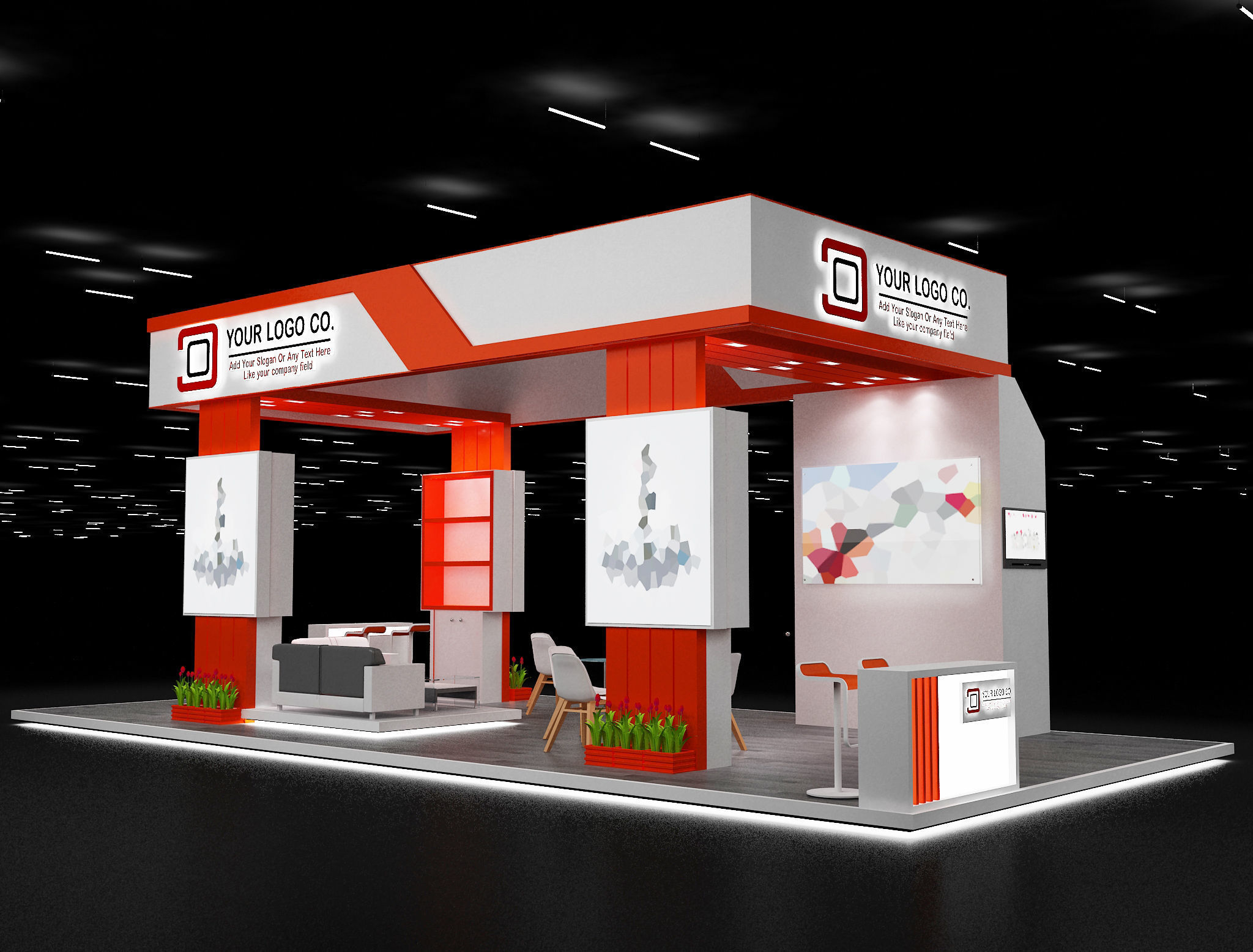 Booth Exhibition Stand a631 3D model_2