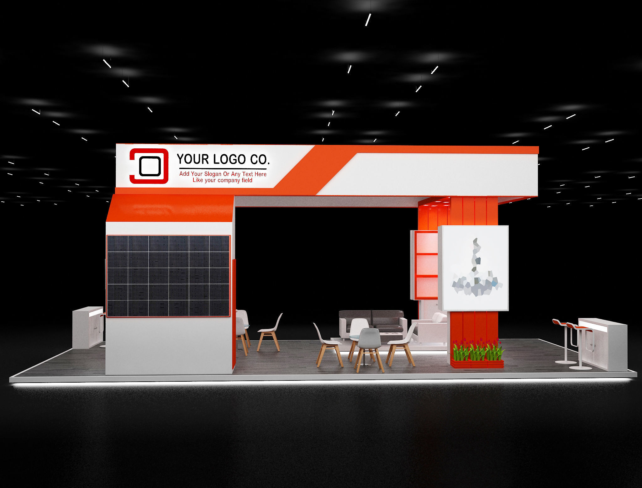 Booth Exhibition Stand a631 3D model_8