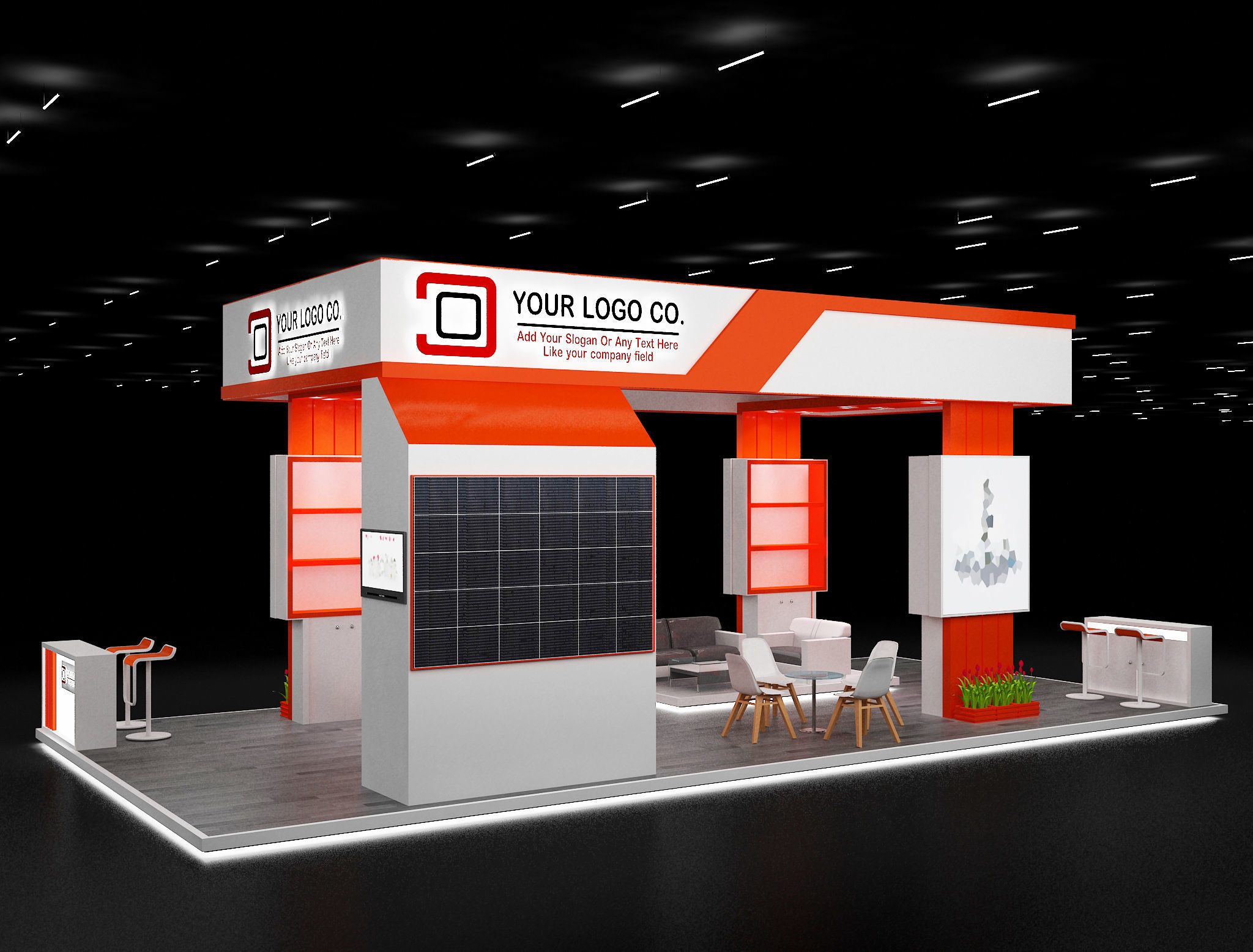 Booth Exhibition Stand a631 3D model_6