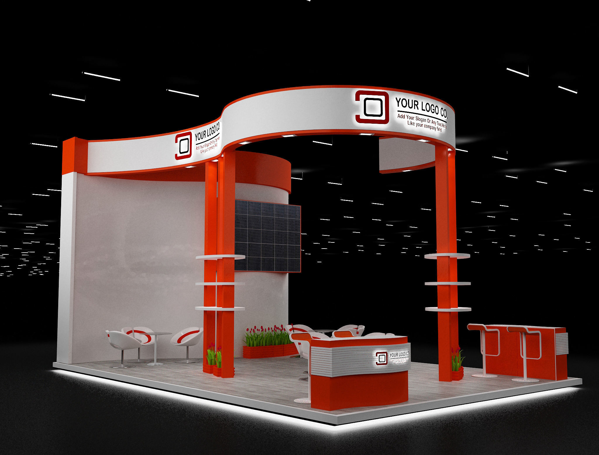 Booth Exhibition Stand a632  3D model_18