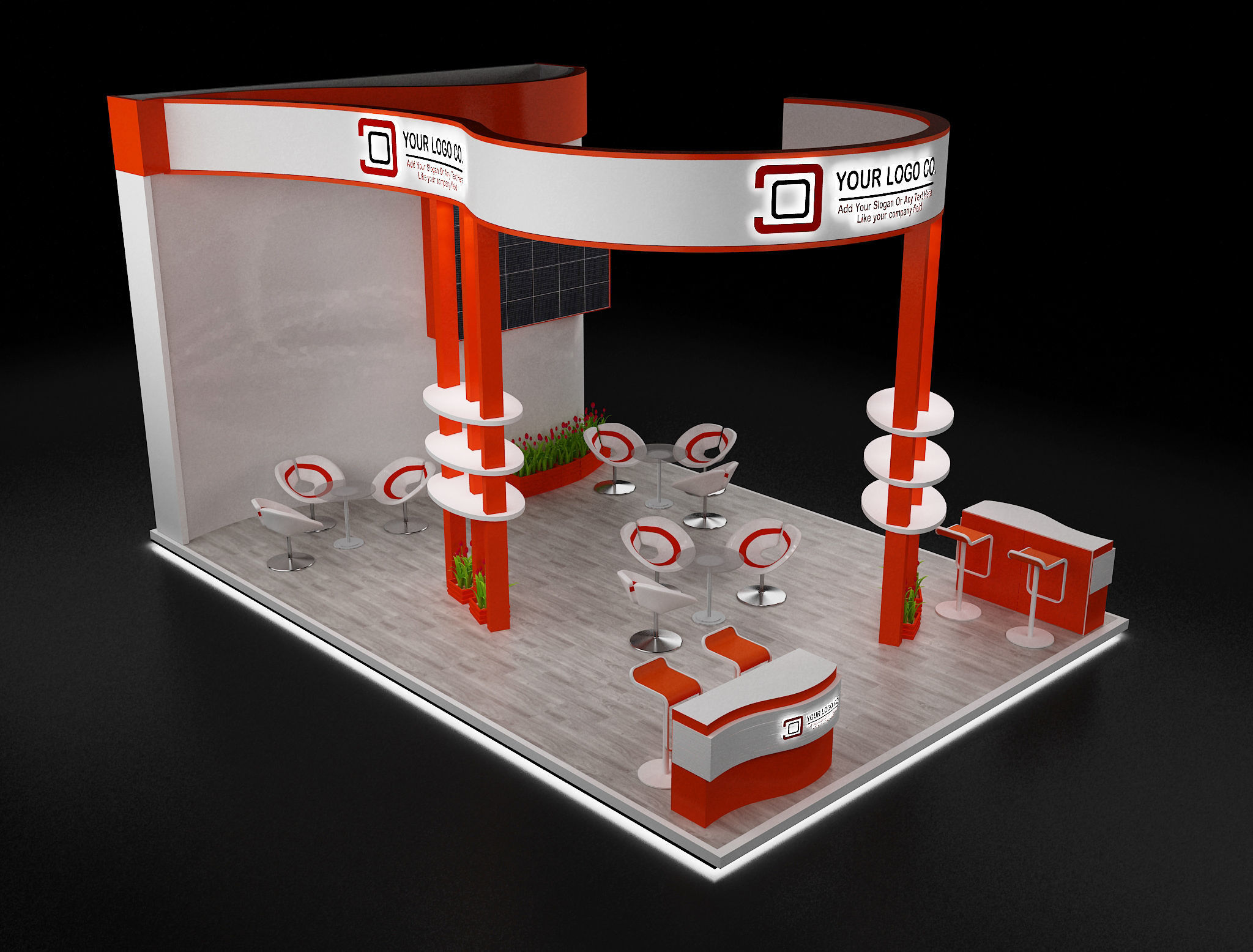 Booth Exhibition Stand a632  3D model_2