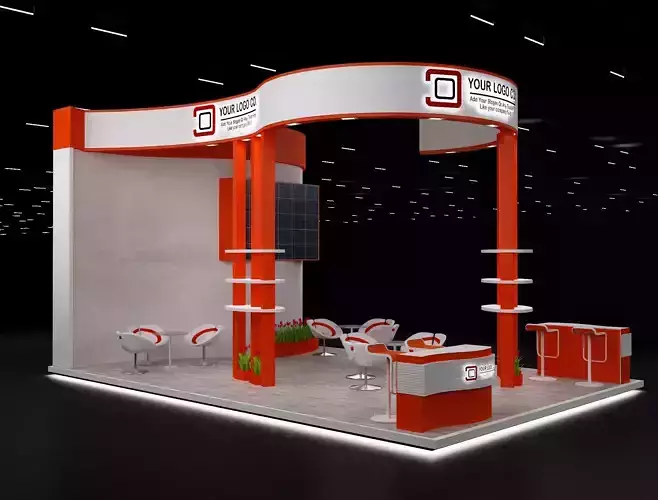 Booth Exhibition Stand a632  3D model