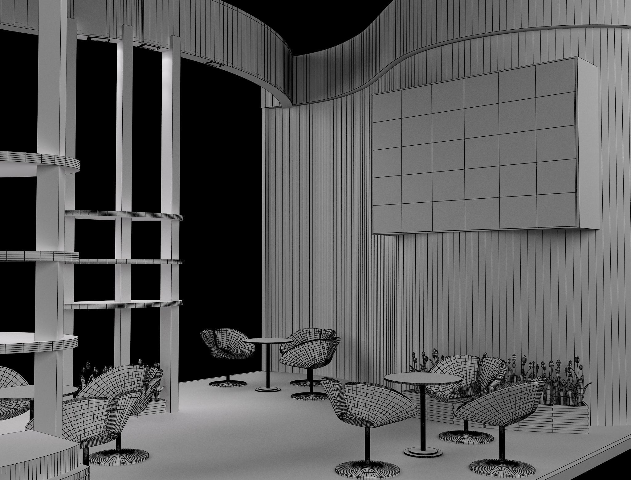 Booth Exhibition Stand a632  3D model_7