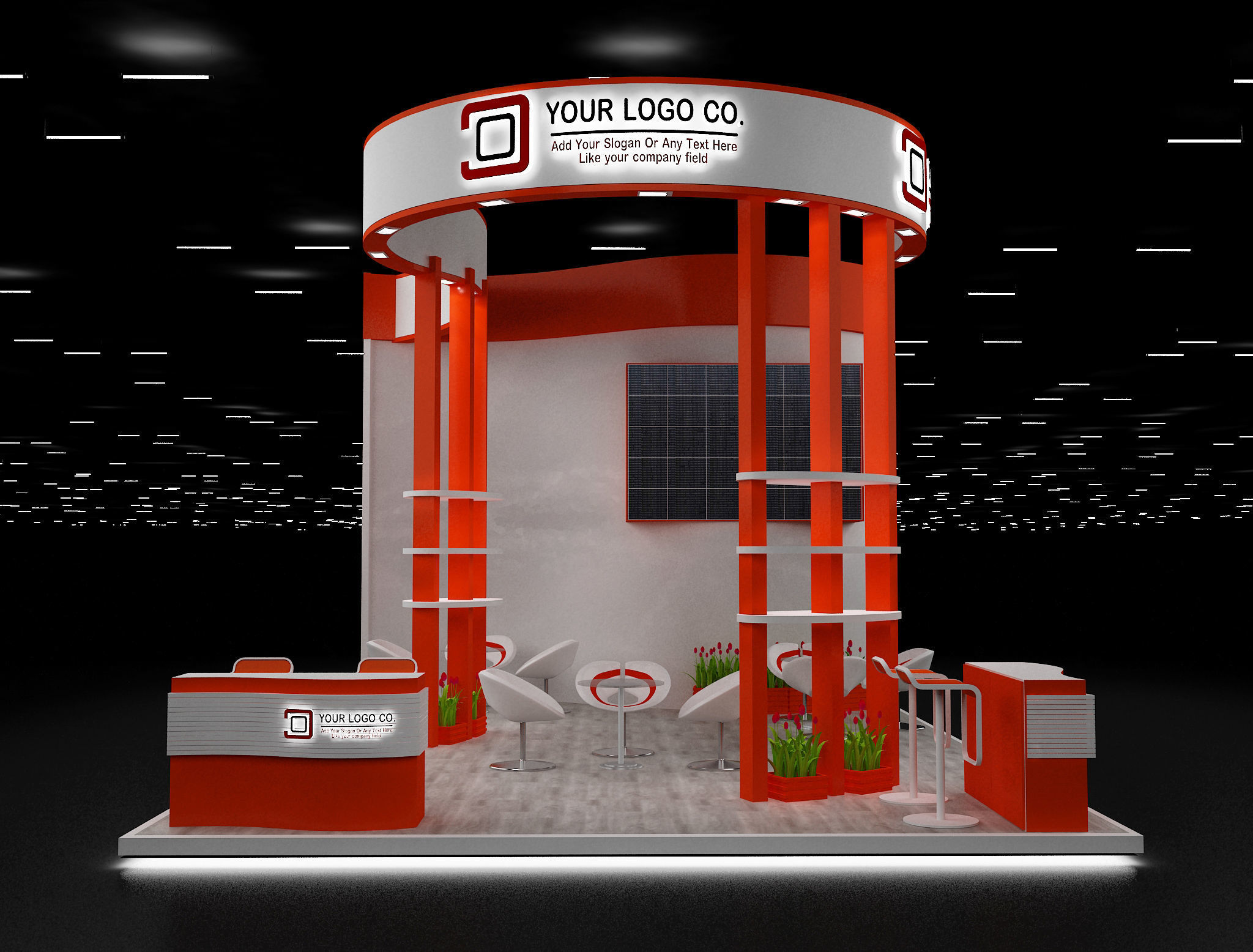Booth Exhibition Stand a632  3D model_12