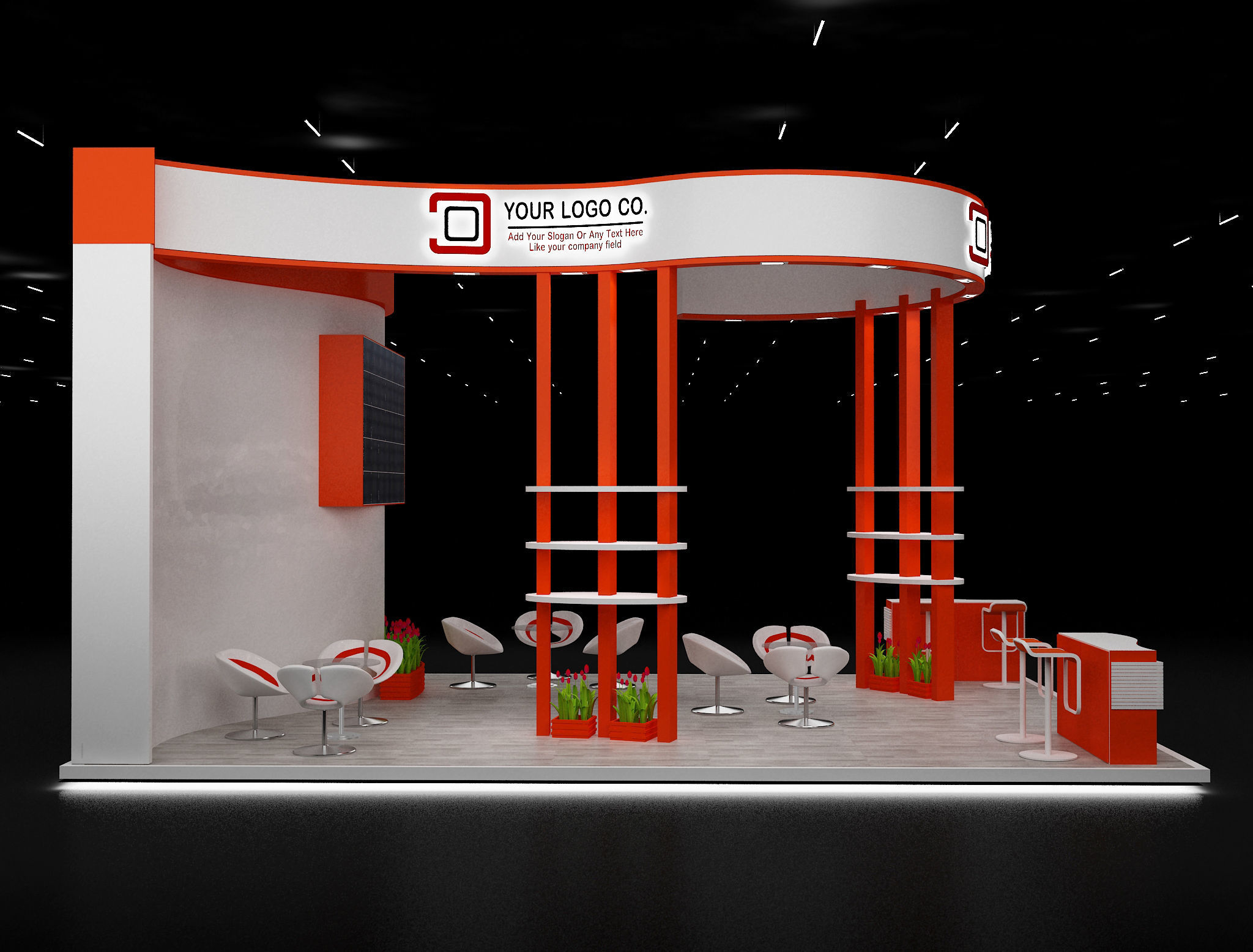 Booth Exhibition Stand a632  3D model_16