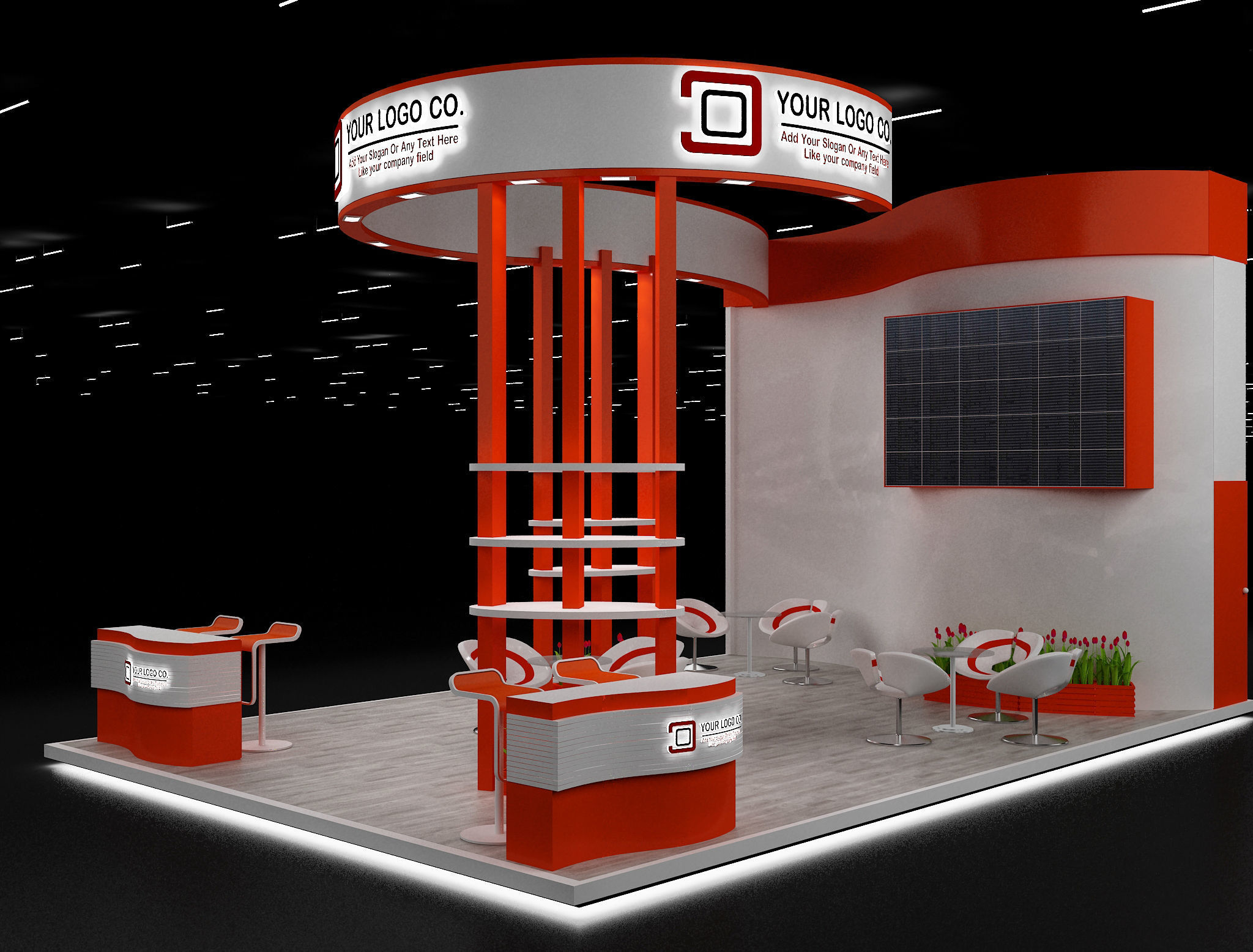 Booth Exhibition Stand a632  3D model_14