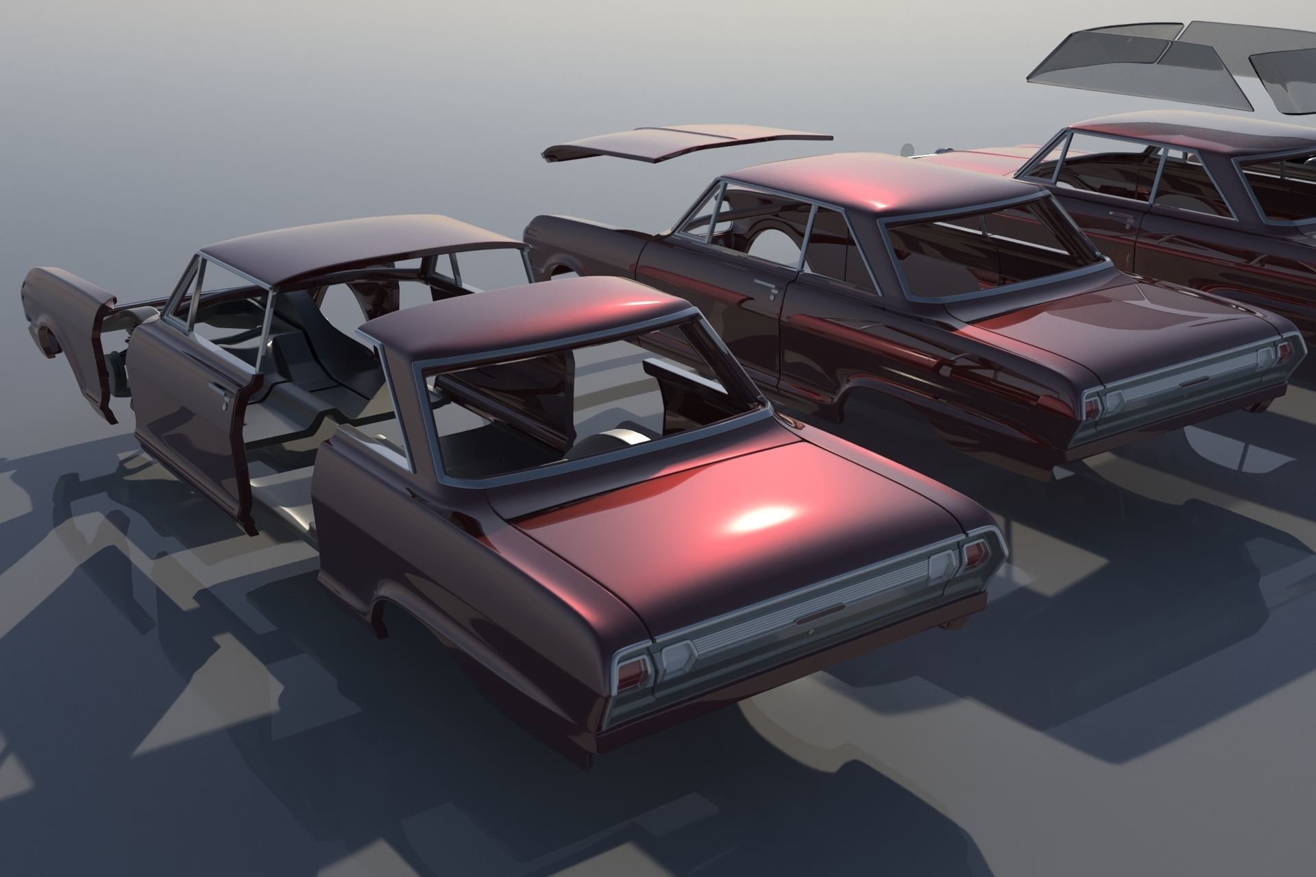 Chevrolet Nova 1965  3D print model_13