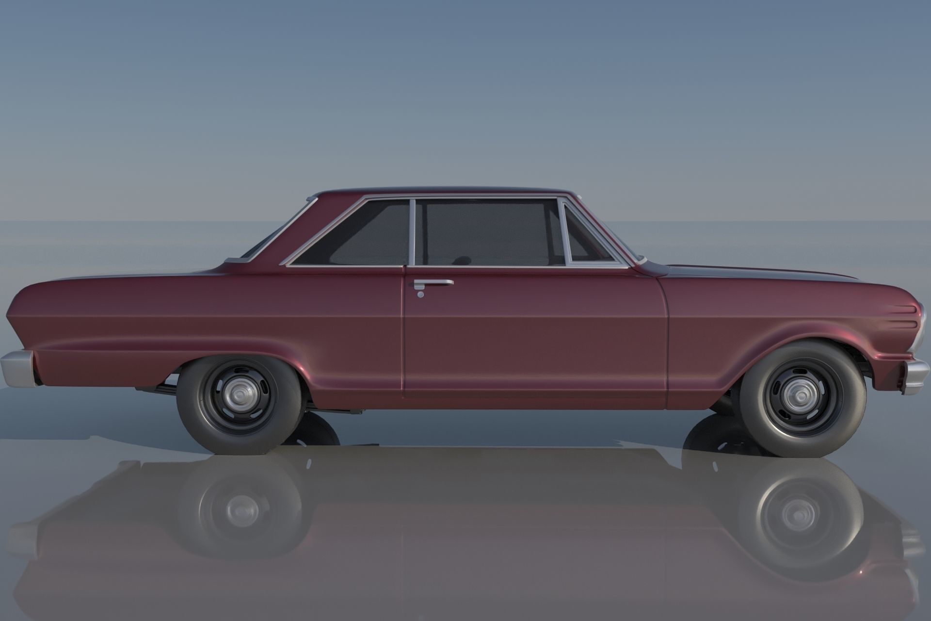 Chevrolet Nova 1965  3D print model_5