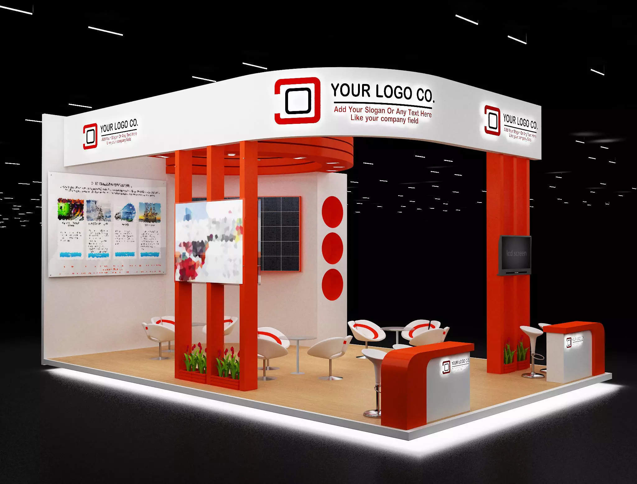 Booth Exhibition Stand a634 3D model_0