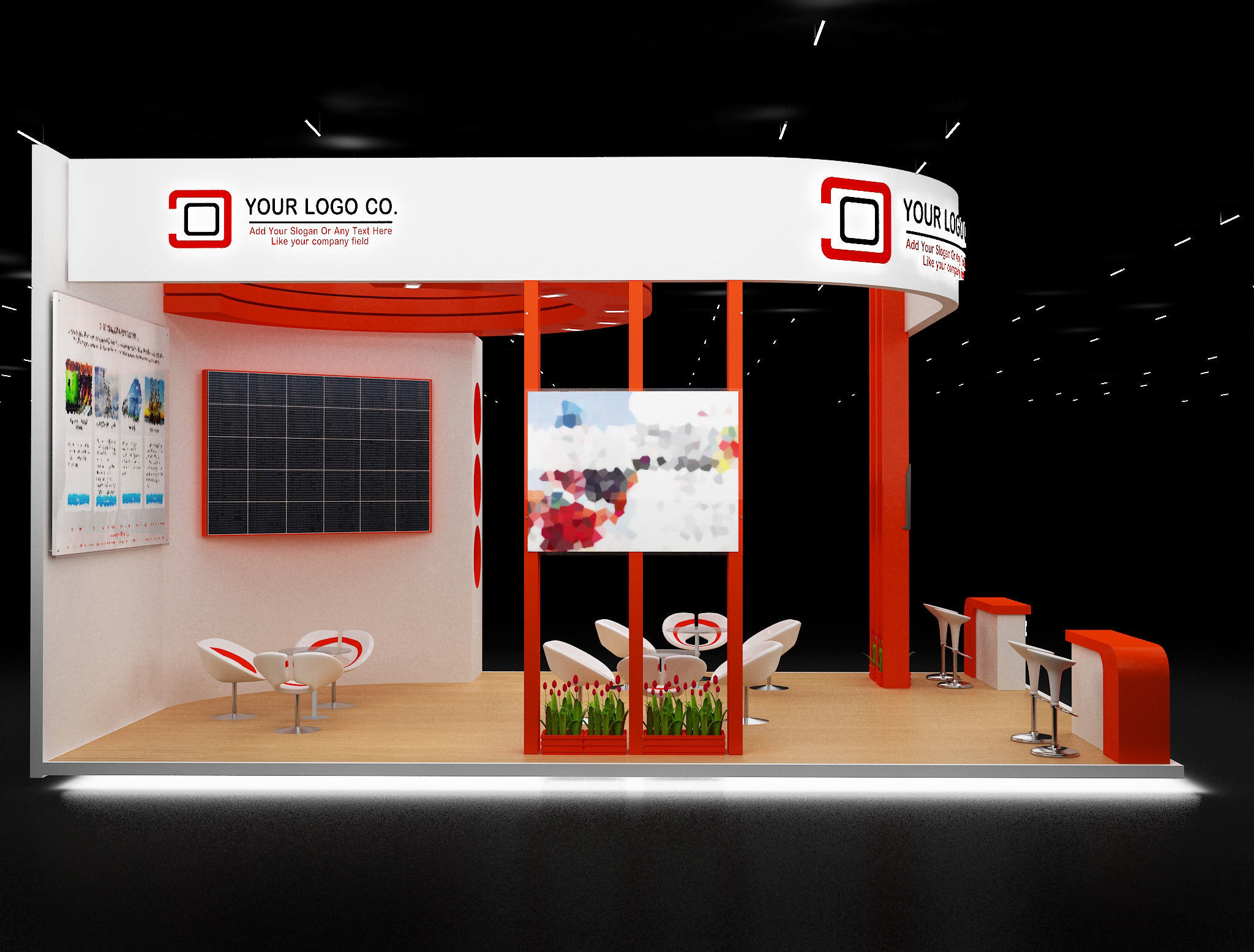 Booth Exhibition Stand a634 3D model_18
