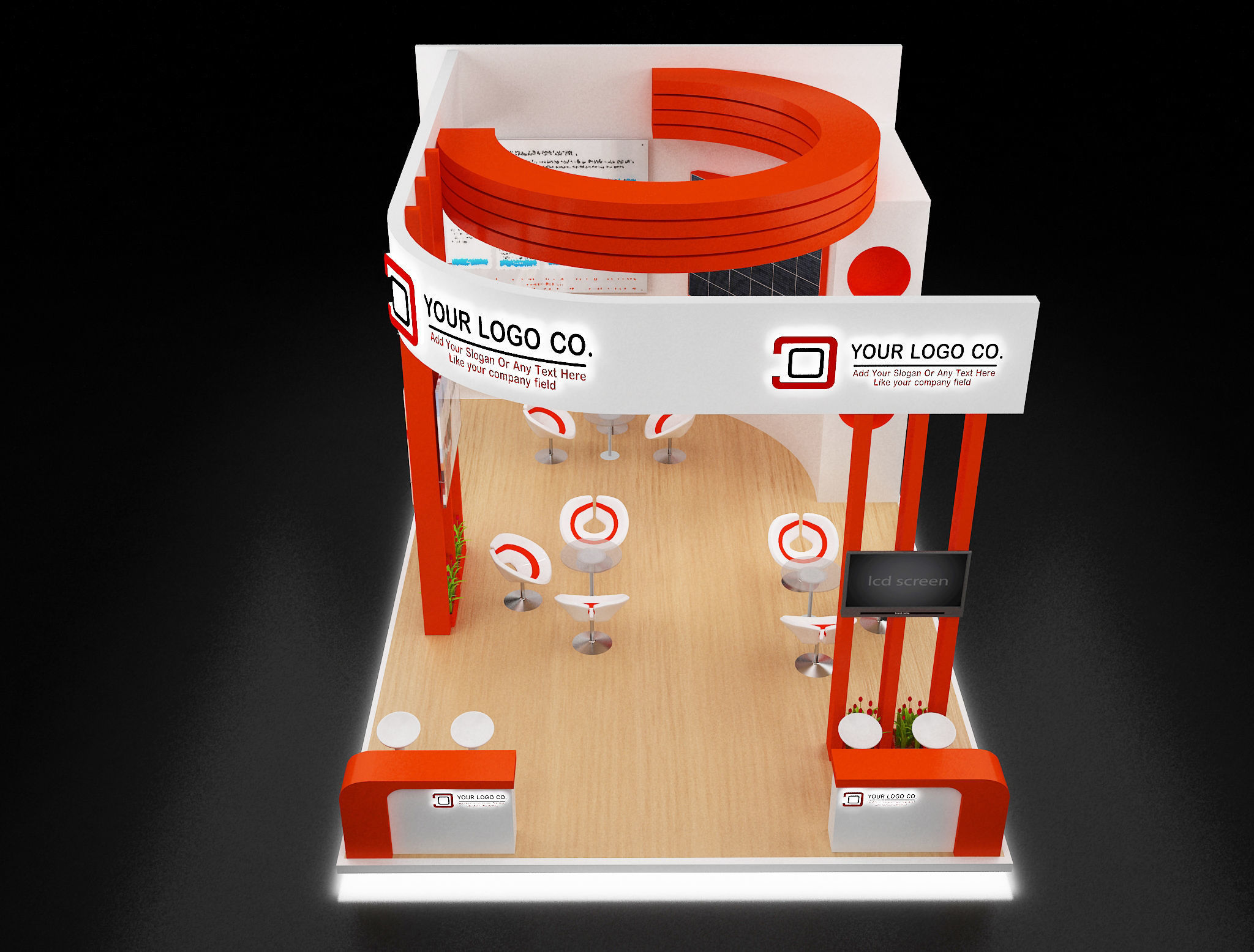 Booth Exhibition Stand a634 3D model_2