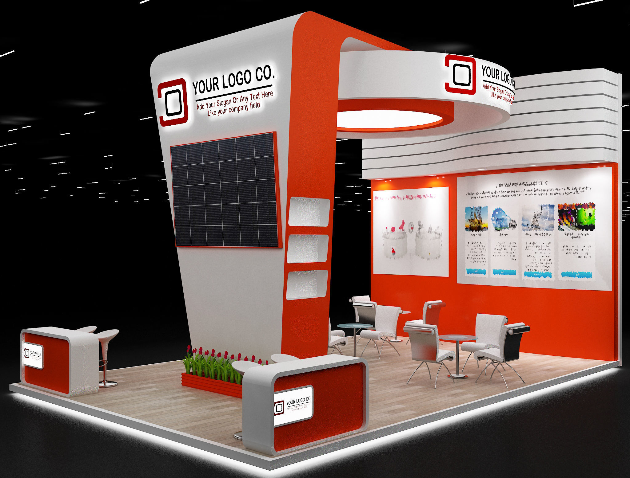 Booth Exhibition Stand a635 3D model_16