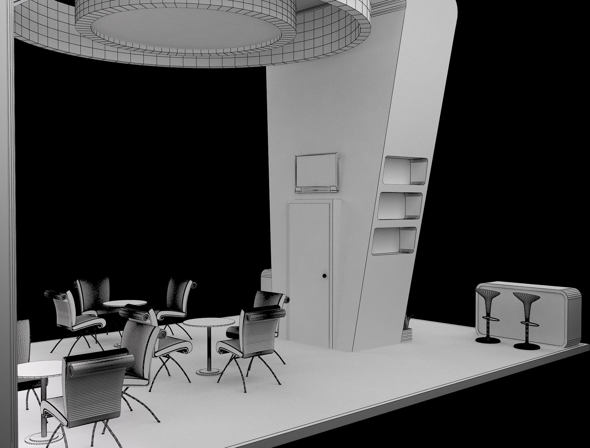 Booth Exhibition Stand a635 3D model_7