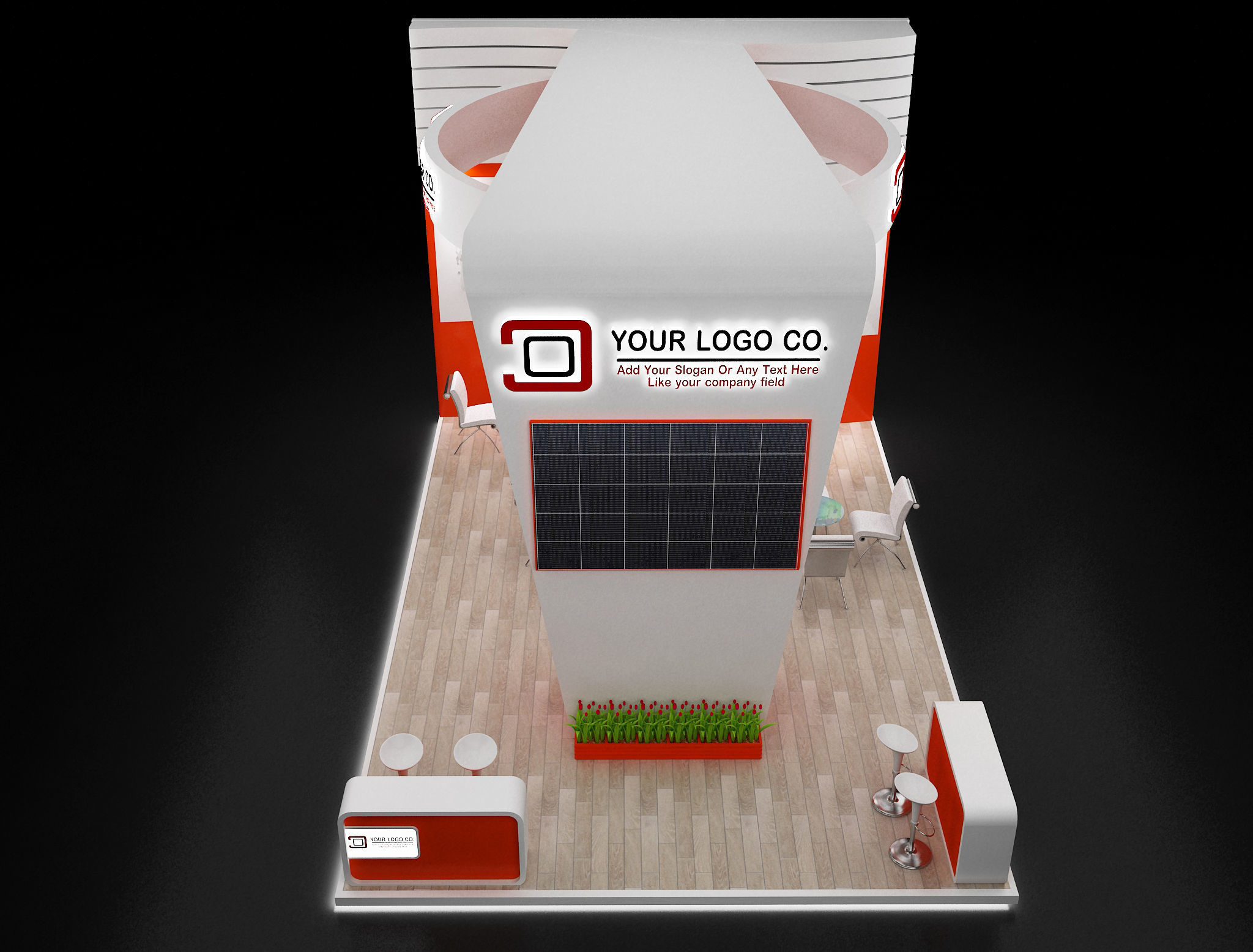 Booth Exhibition Stand a635 3D model_4