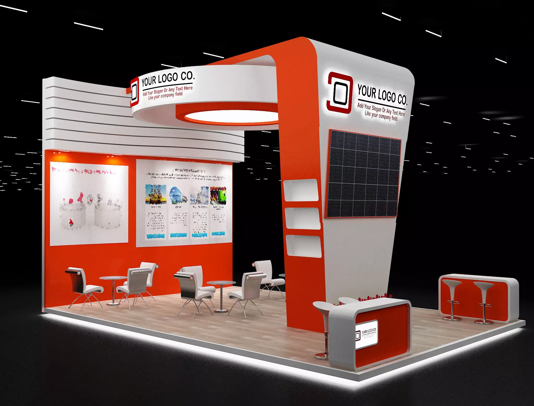 Booth Exhibition Stand a635 3D model_0