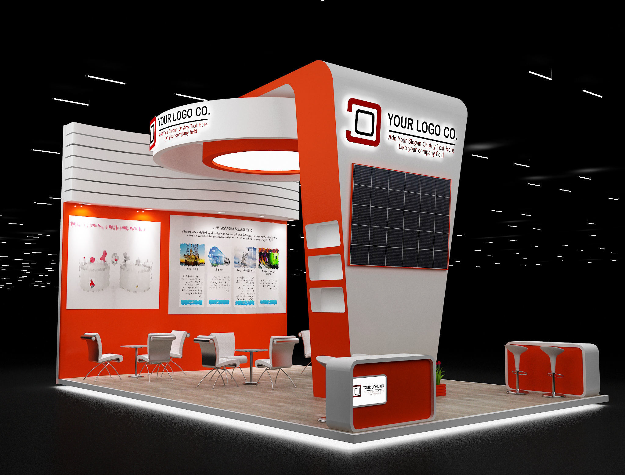Booth Exhibition Stand a635 3D model_8
