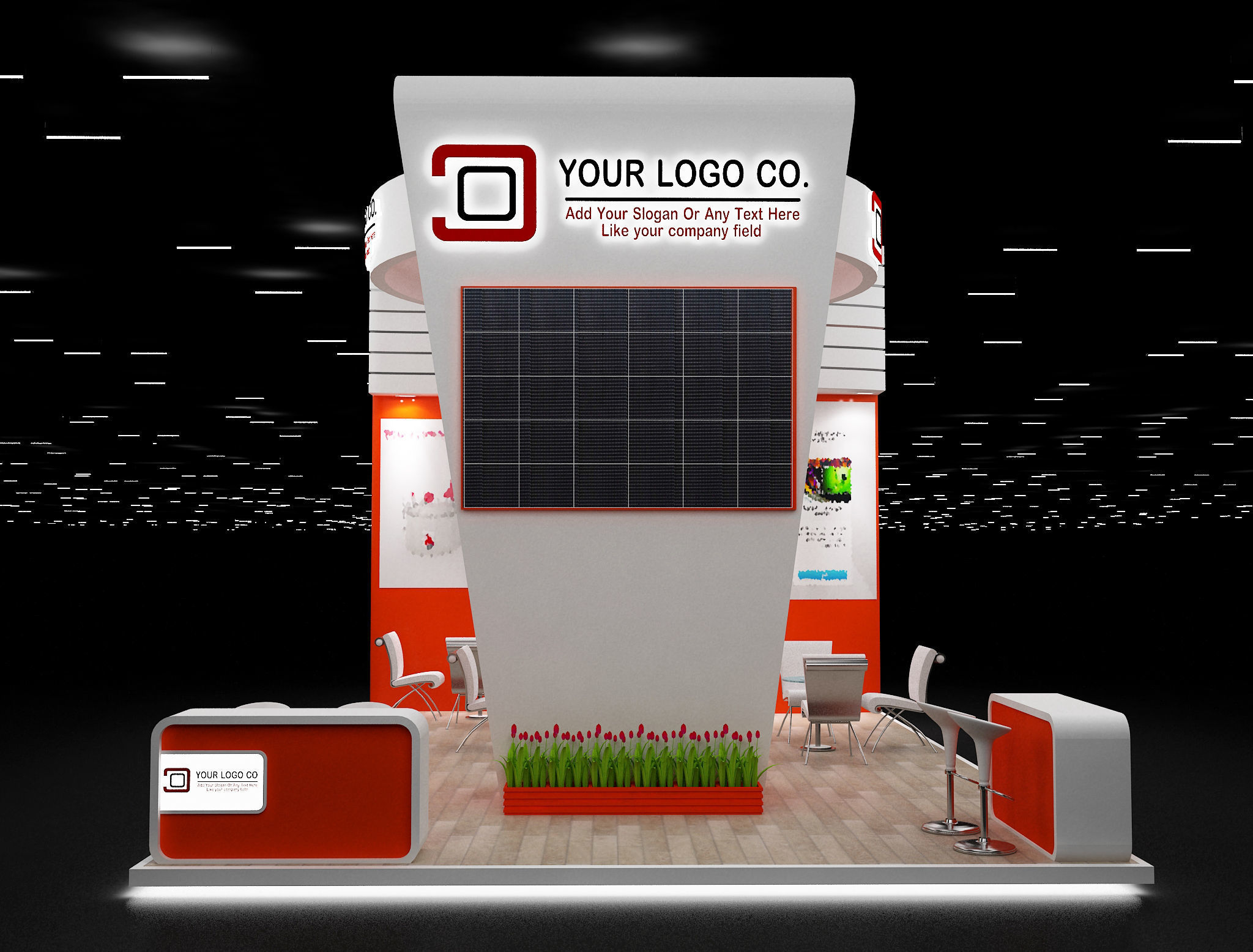 Booth Exhibition Stand a635 3D model_14