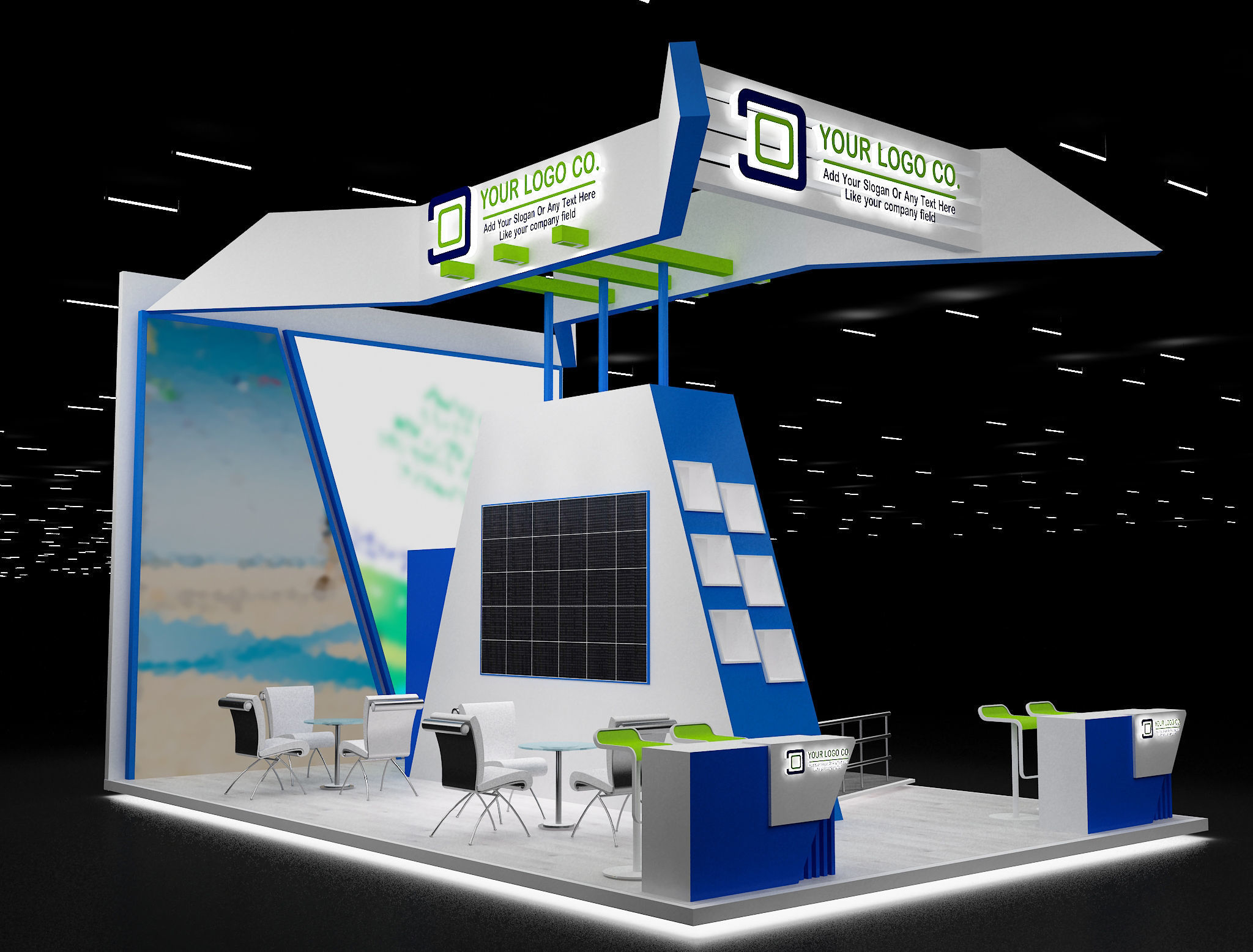 Booth Exhibition Stand a636 3D model_18