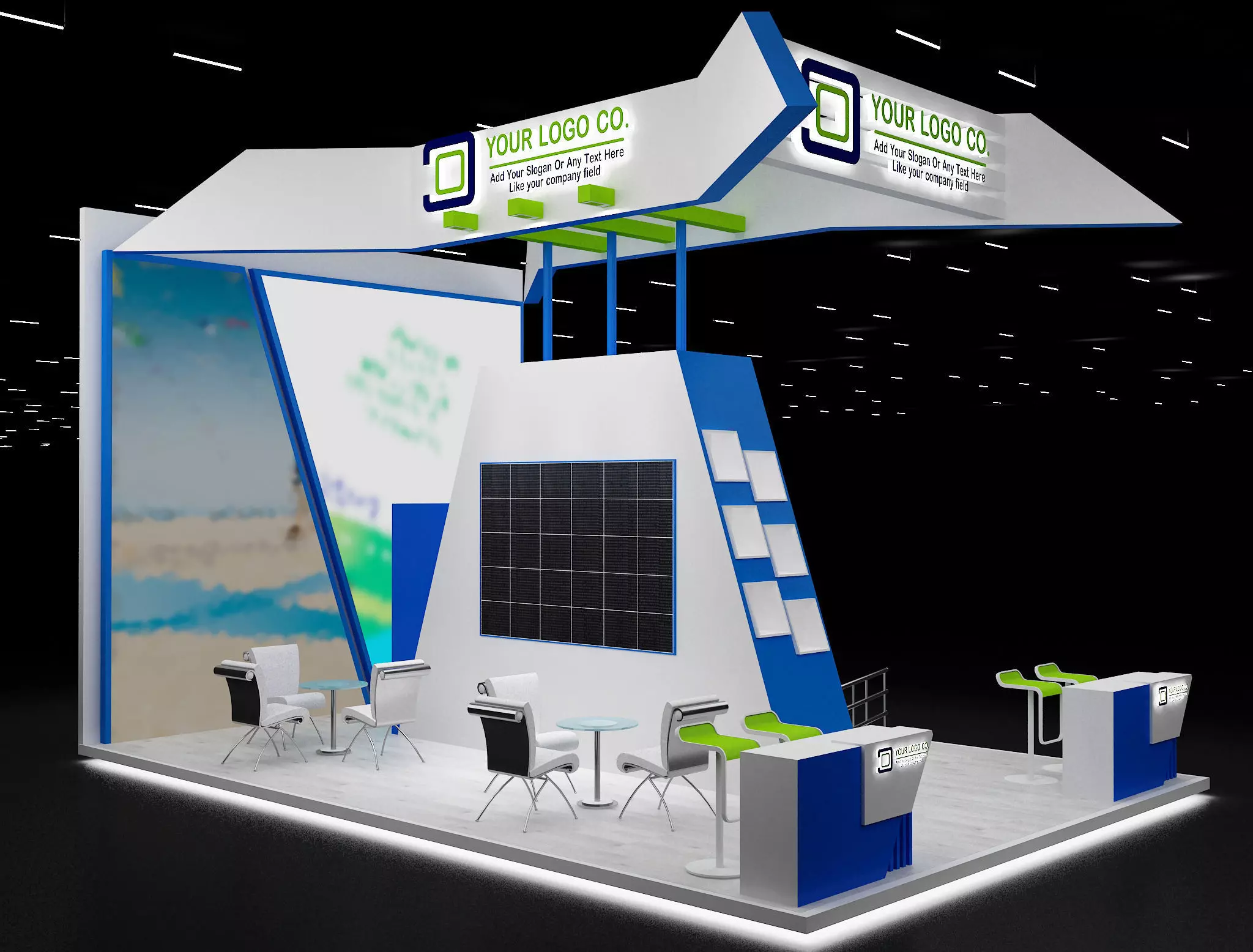 Booth Exhibition Stand a636 3D model_0