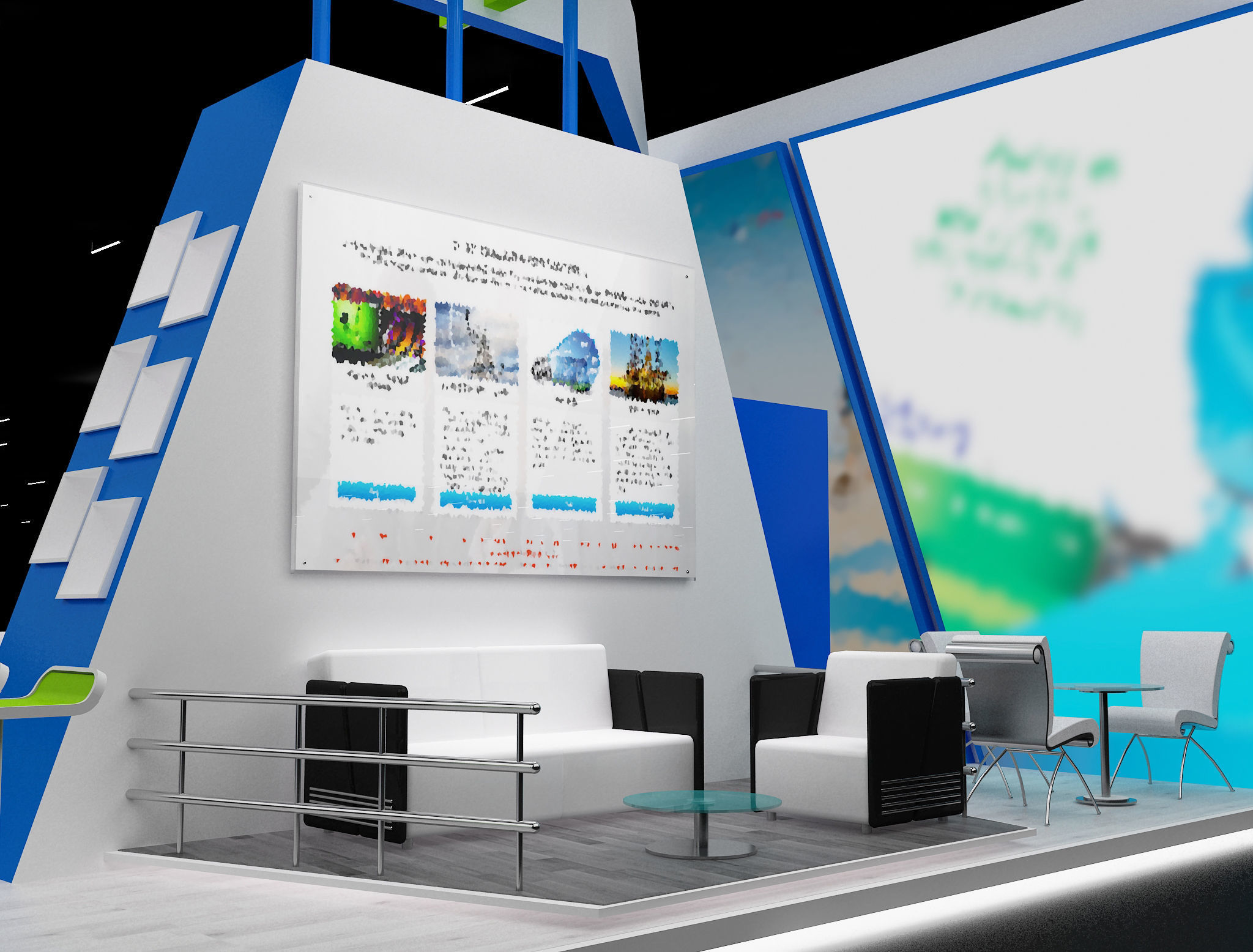 Booth Exhibition Stand a636 3D model_6