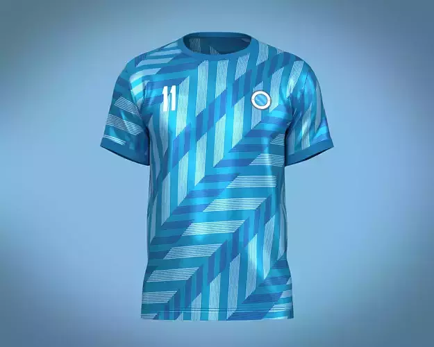 Soccer Blue Stripe Jersey Player-11