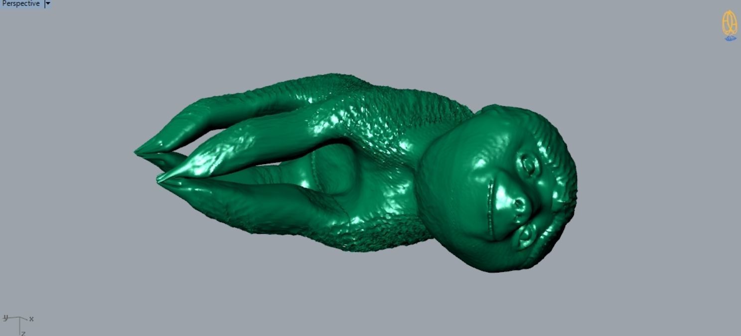 Sloth Bear Pendant P 063 3D print model_6