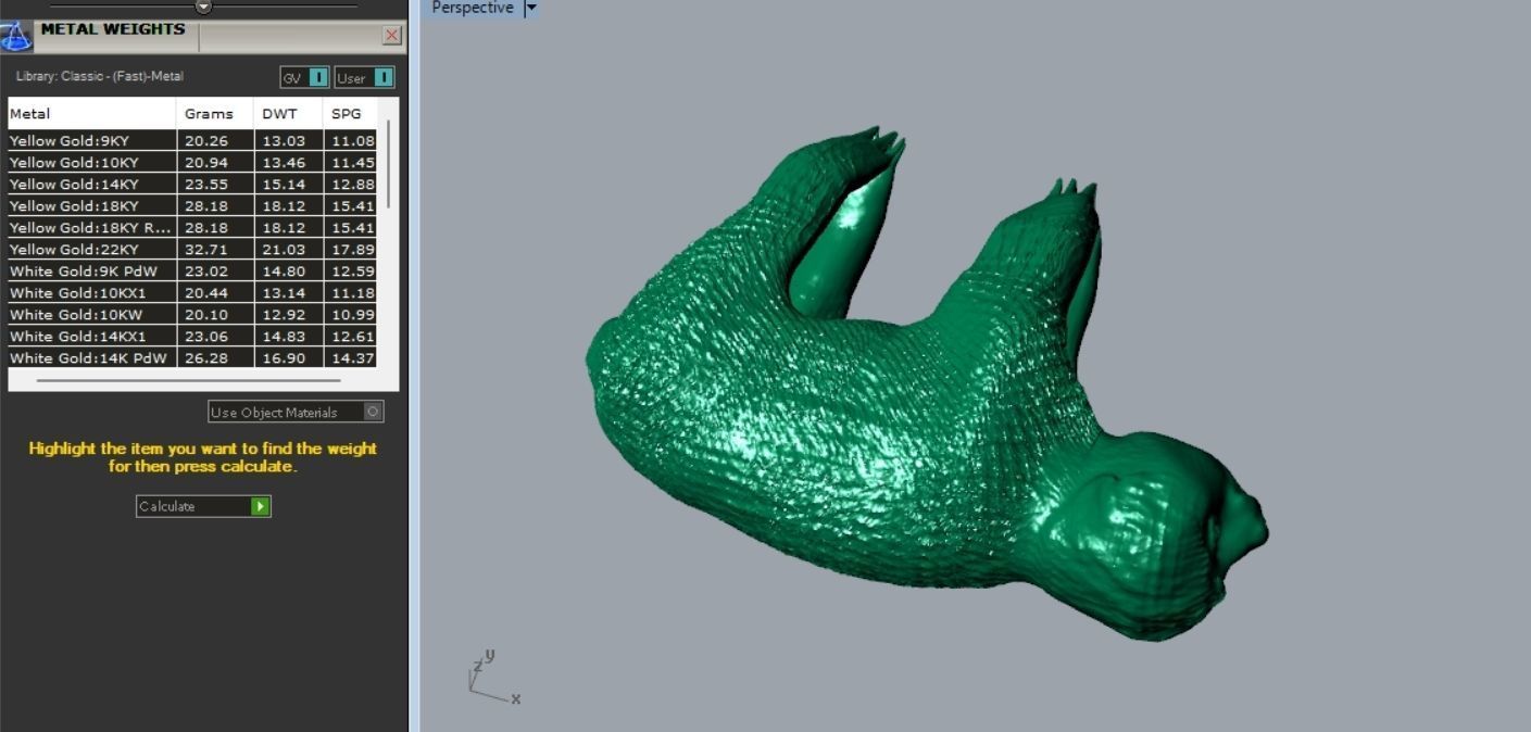 Sloth Bear Pendant P 063 3D print model_5