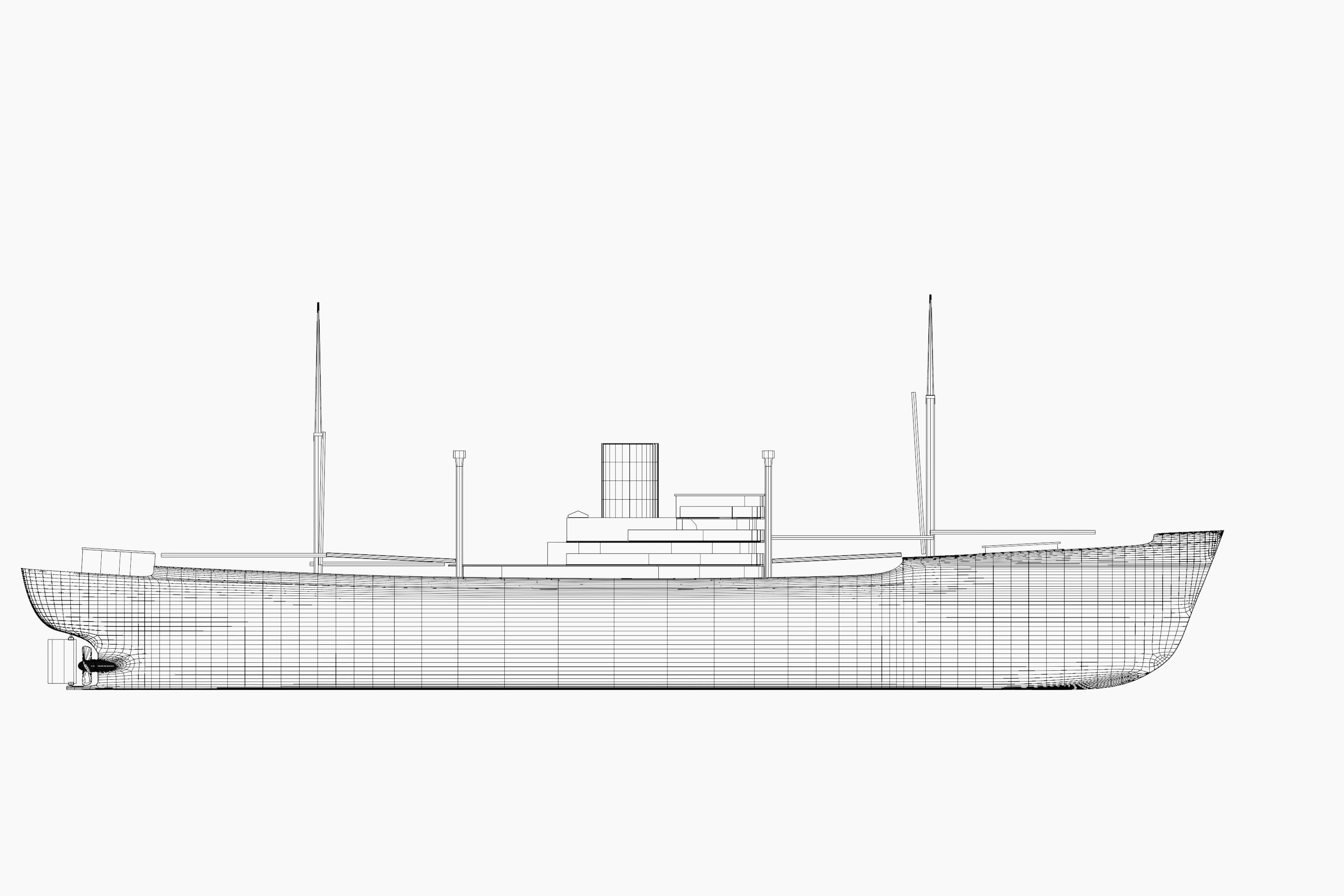 simple model MS Mickiewicz ex Gladys Dan - motor cargo ship 3D model_9