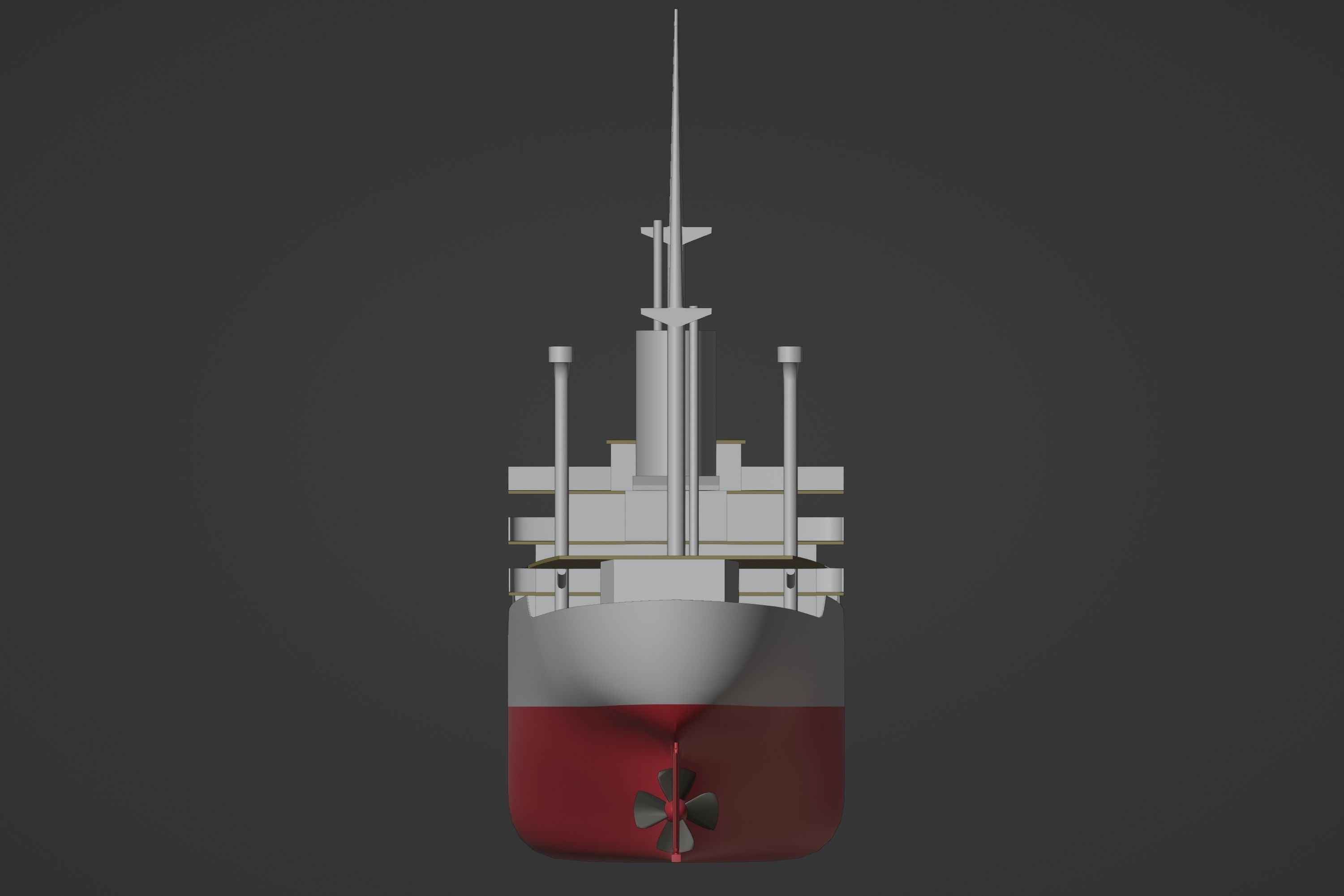 simple model MS Mickiewicz ex Gladys Dan - motor cargo ship 3D model_4