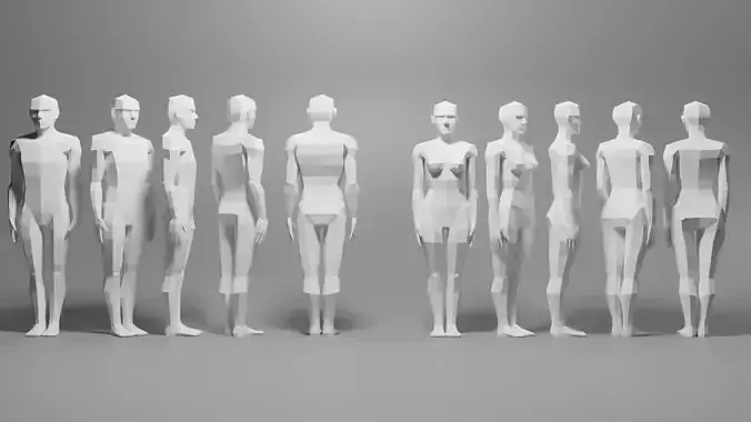 Basemesh Male Female 3D model