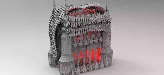 Scull Spine cathedral 1 3D model