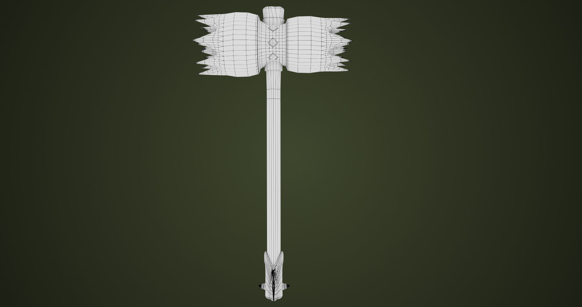Dragon Skin War Hammer All PBR Unity UE Textures Included  Low-poly 3D model_26