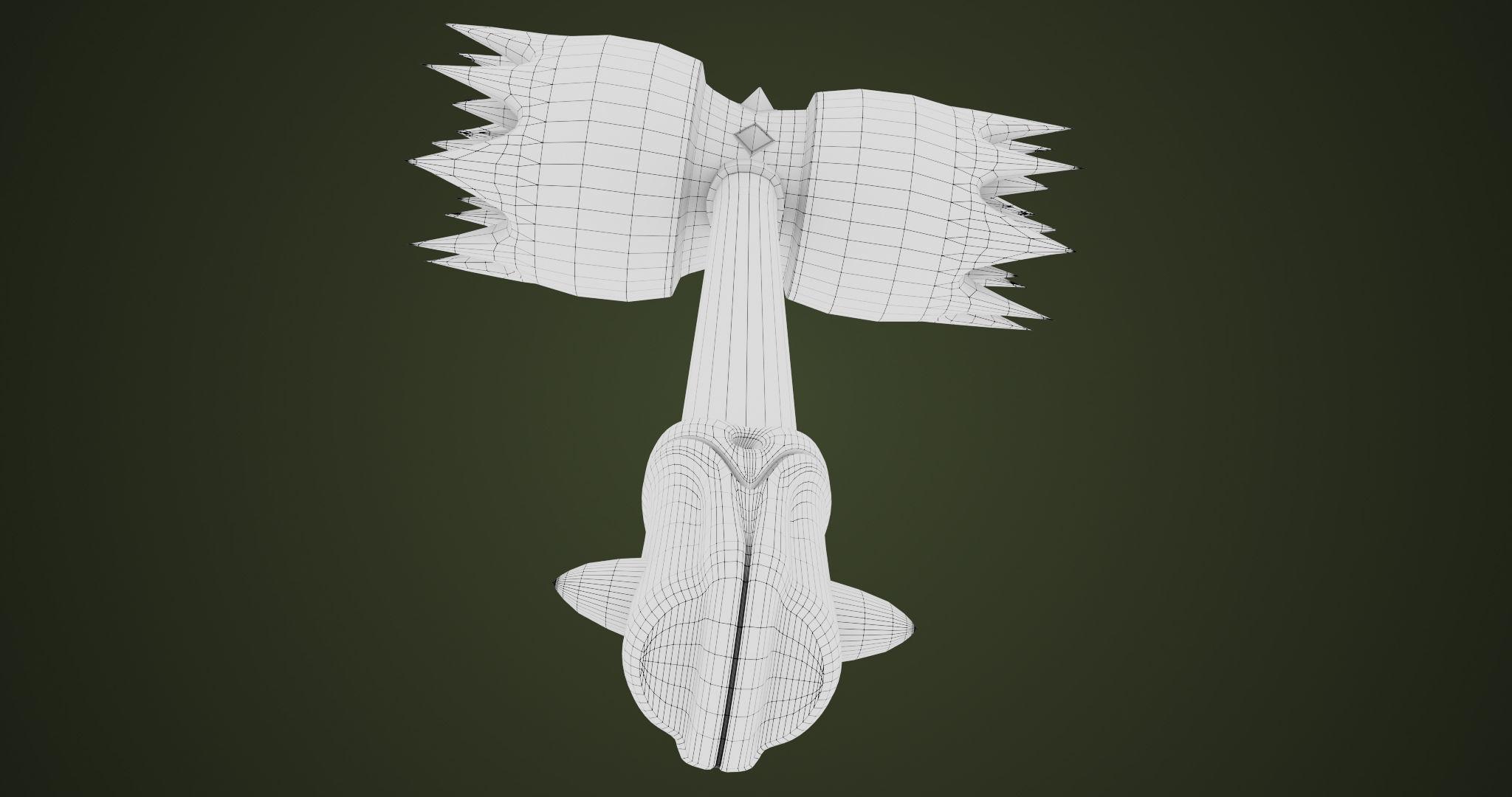 Dragon Skin War Hammer All PBR Unity UE Textures Included  Low-poly 3D model_32