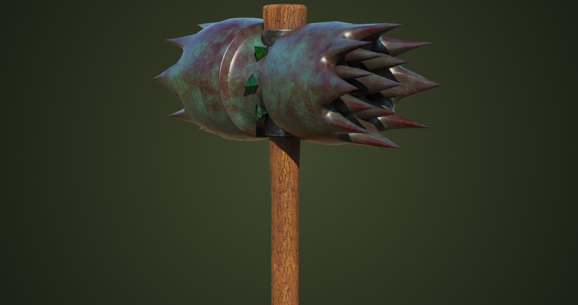Dragon Skin War Hammer All PBR Unity UE Textures Included  Low-poly 3D model_7