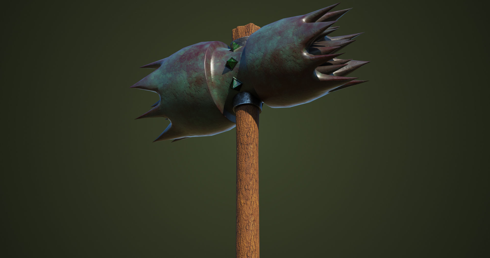 Dragon Skin War Hammer All PBR Unity UE Textures Included  Low-poly 3D model_10