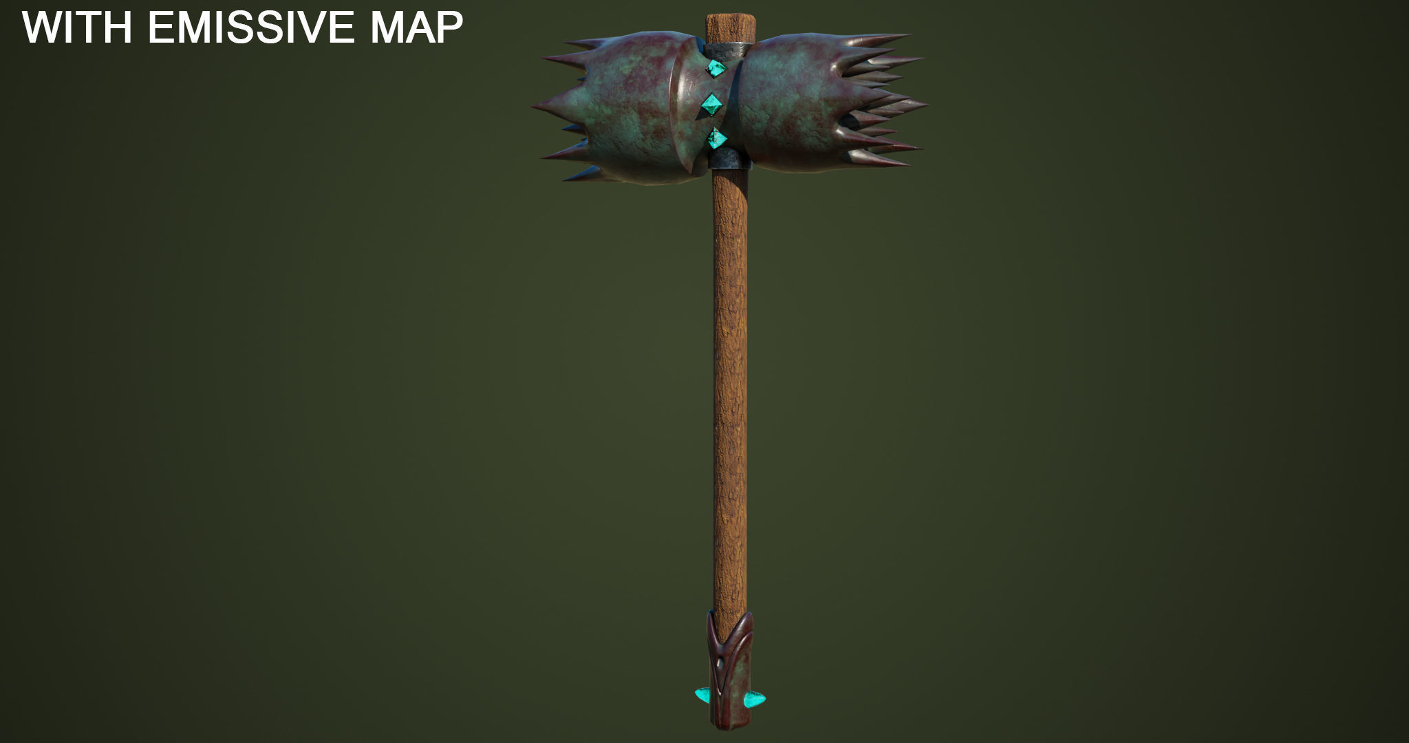 Dragon Skin War Hammer All PBR Unity UE Textures Included  Low-poly 3D model_4