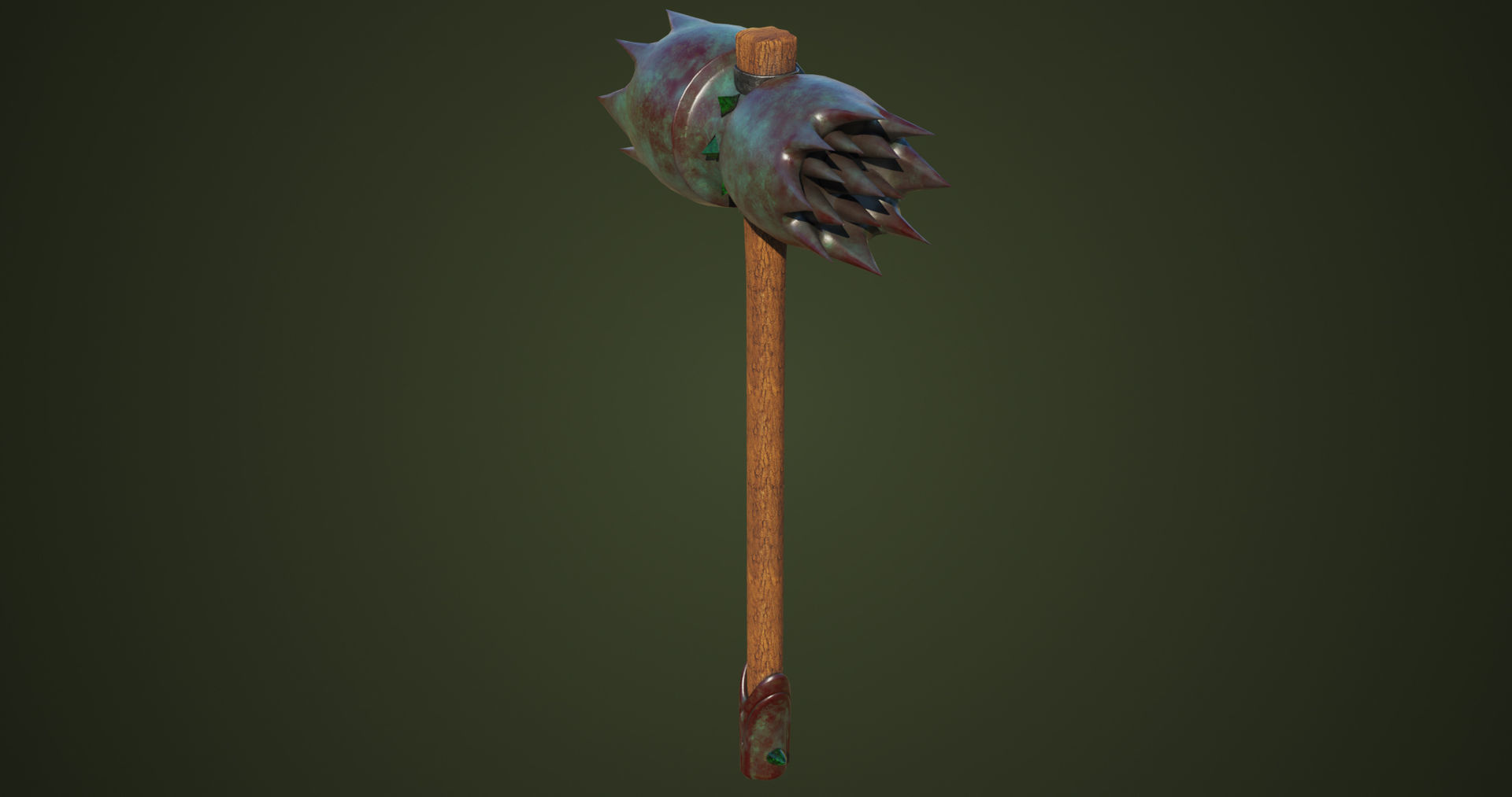 Dragon Skin War Hammer All PBR Unity UE Textures Included  Low-poly 3D model_11