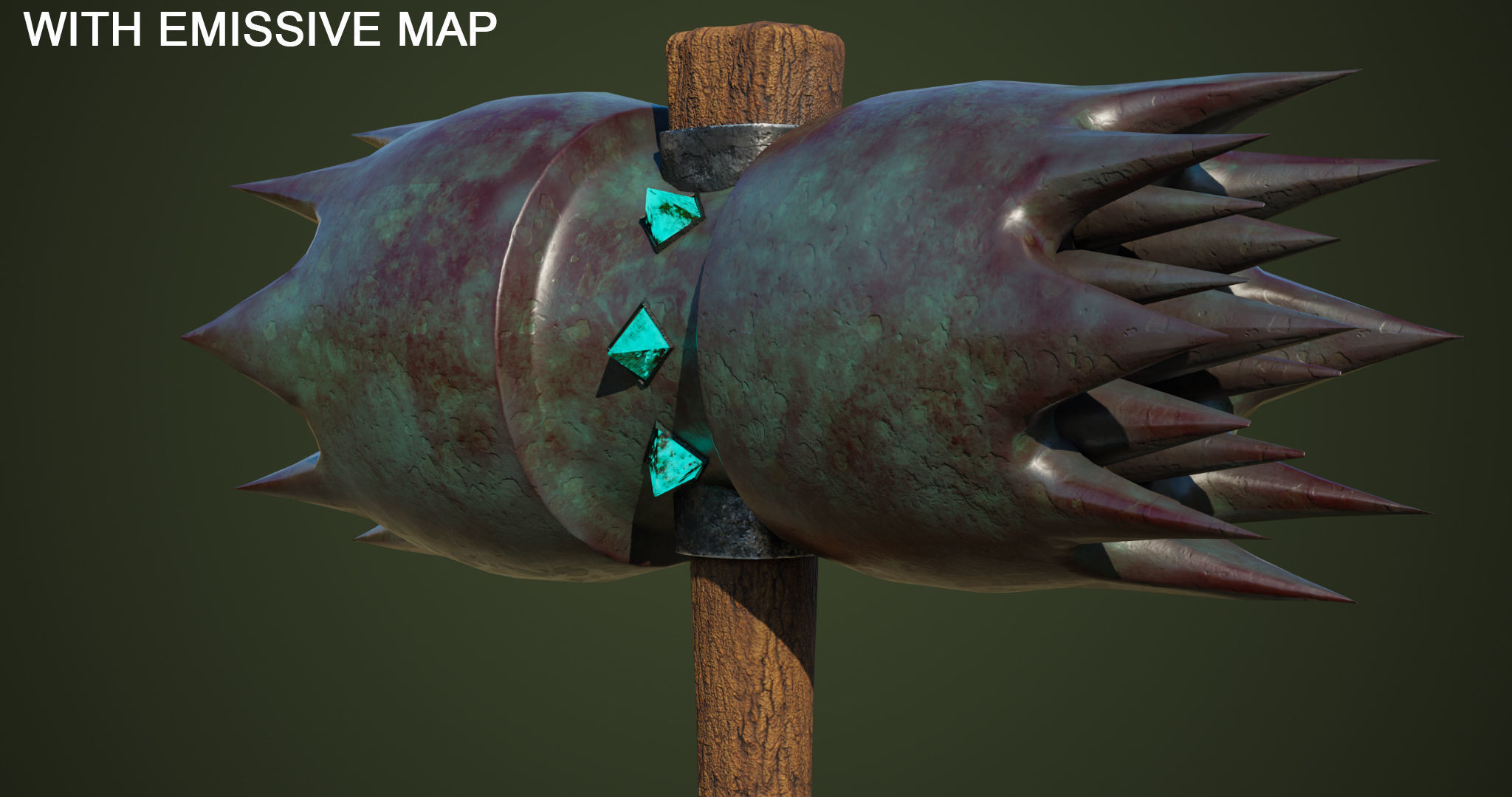 Dragon Skin War Hammer All PBR Unity UE Textures Included  Low-poly 3D model_17