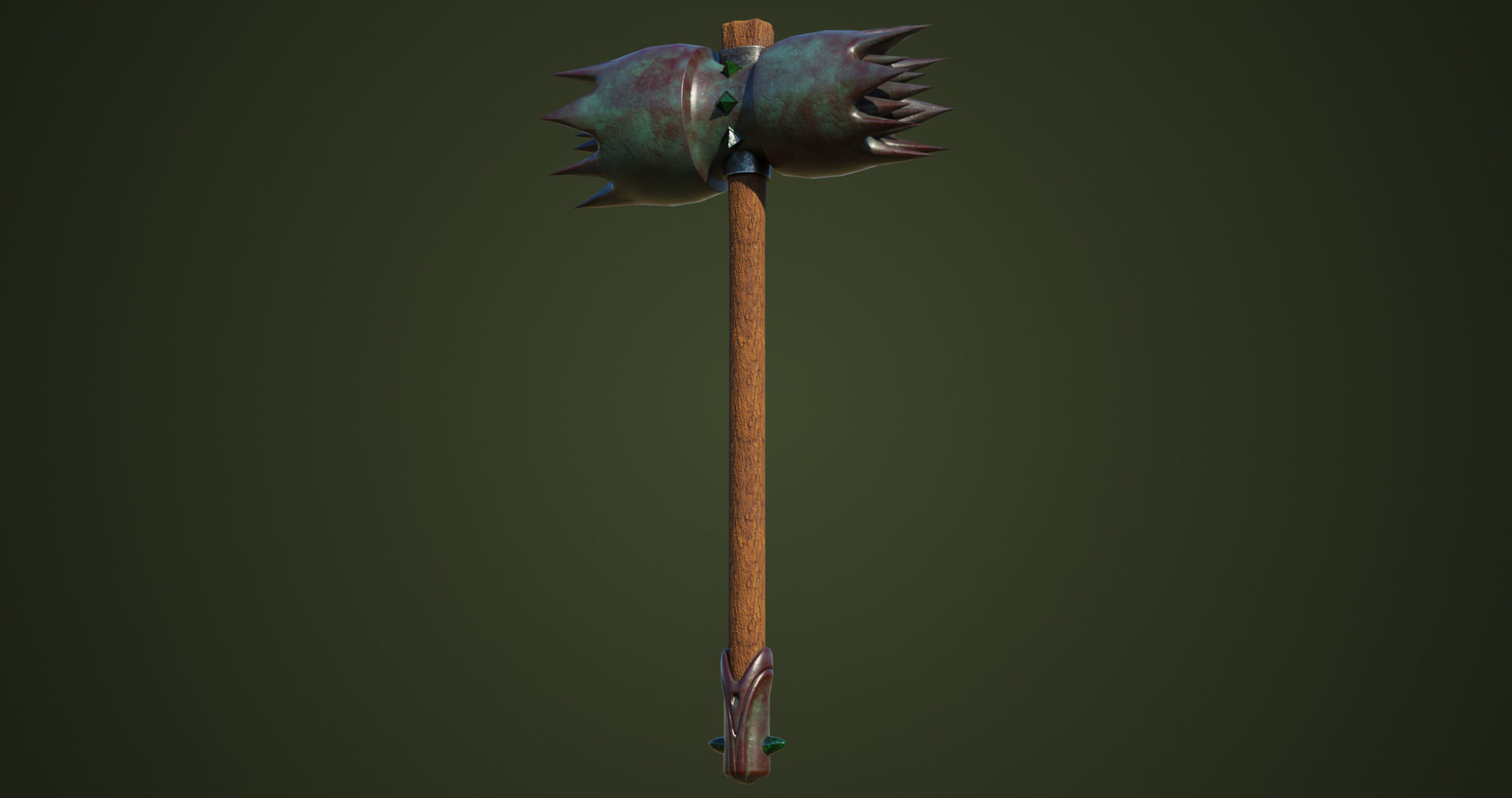Dragon Skin War Hammer All PBR Unity UE Textures Included  Low-poly 3D model_20