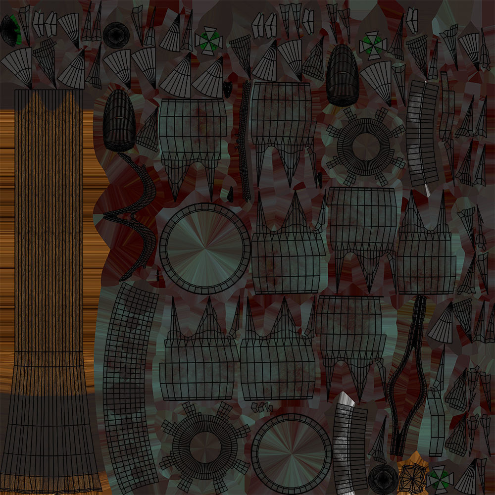 Dragon Skin War Hammer All PBR Unity UE Textures Included  Low-poly 3D model_38