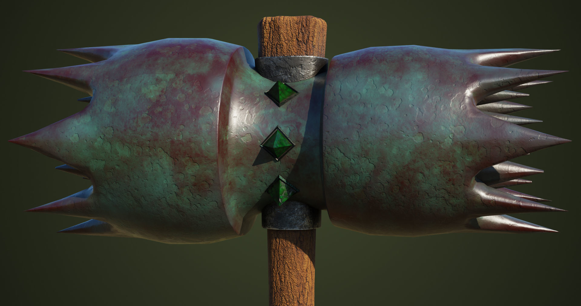 Dragon Skin War Hammer All PBR Unity UE Textures Included  Low-poly 3D model_5