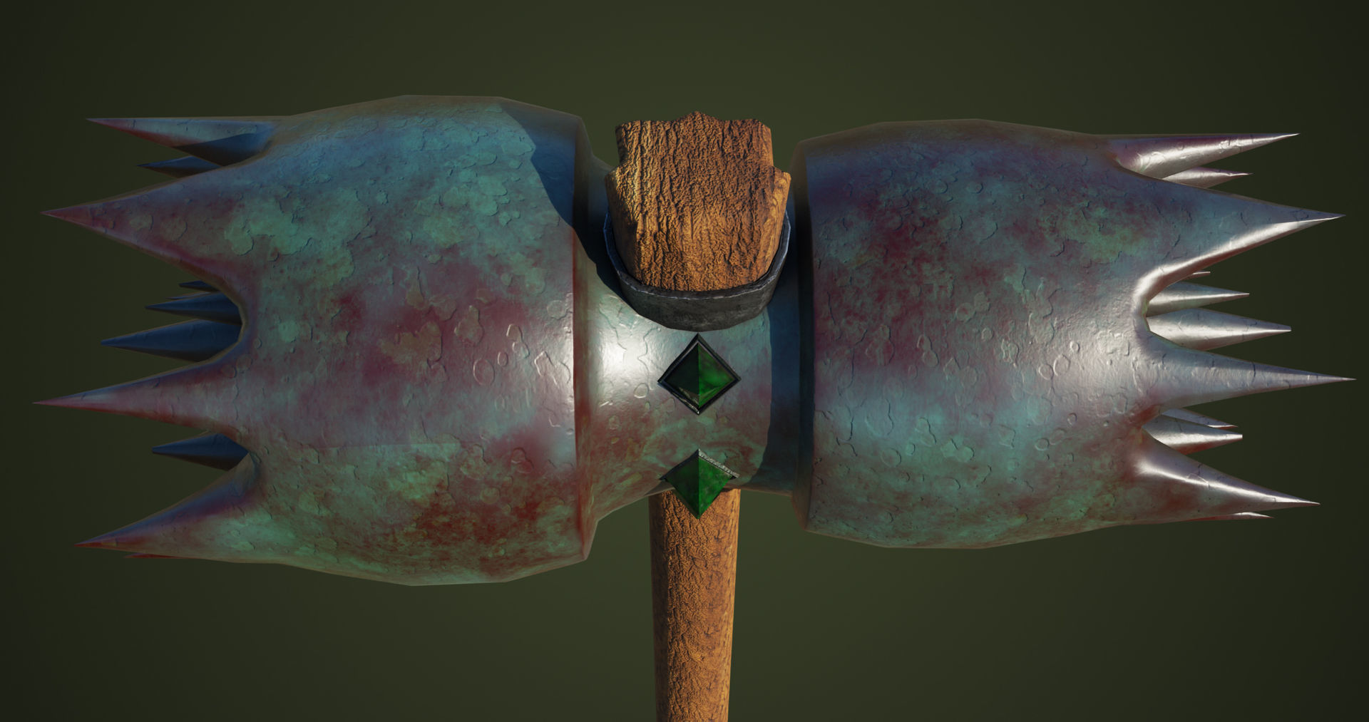 Dragon Skin War Hammer All PBR Unity UE Textures Included  Low-poly 3D model_18