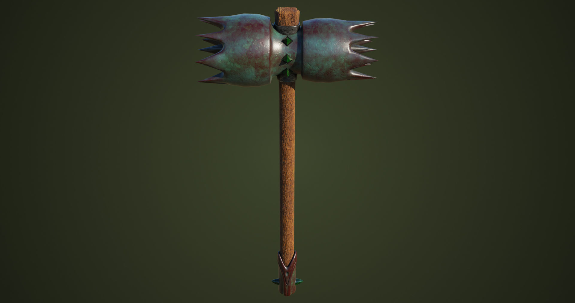 Dragon Skin War Hammer All PBR Unity UE Textures Included  Low-poly 3D model_13