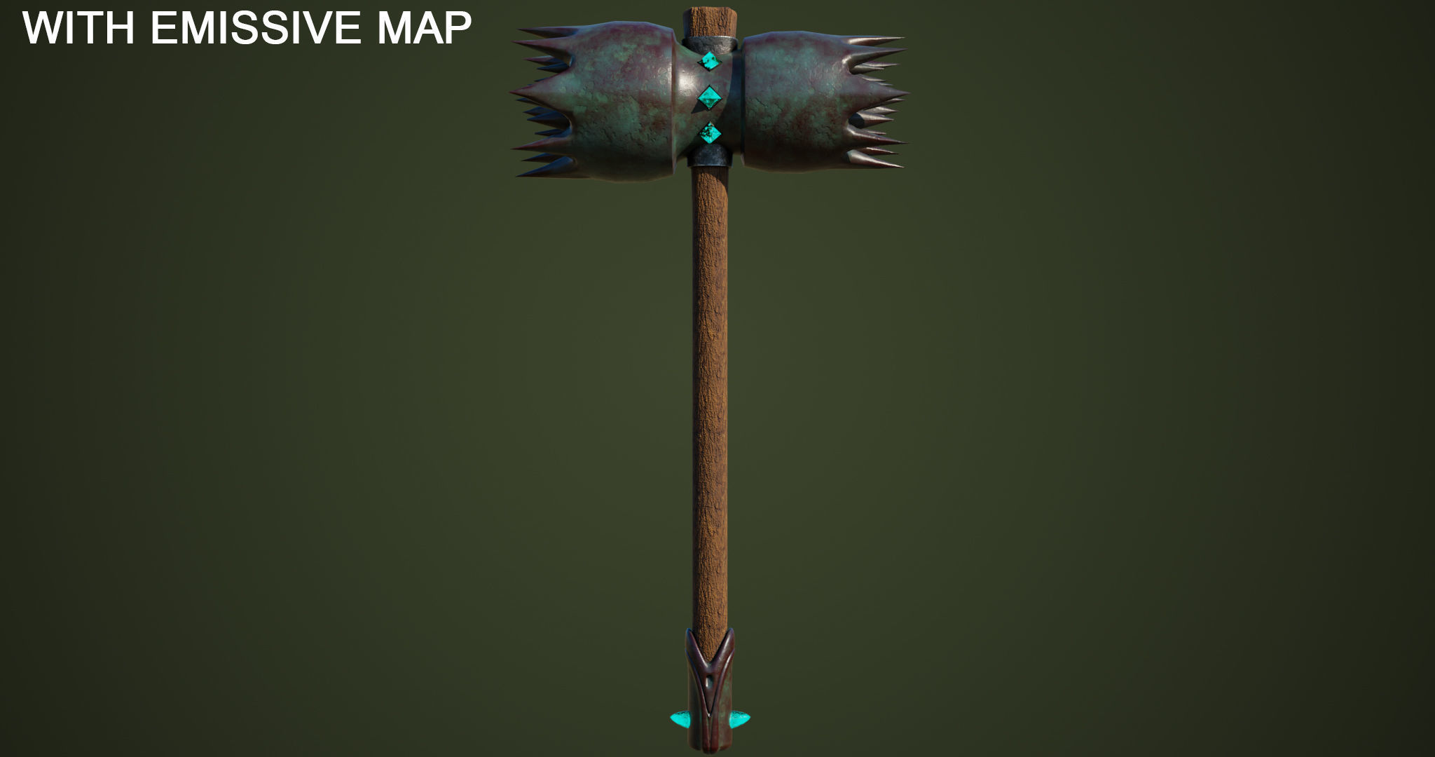 Dragon Skin War Hammer All PBR Unity UE Textures Included  Low-poly 3D model_2