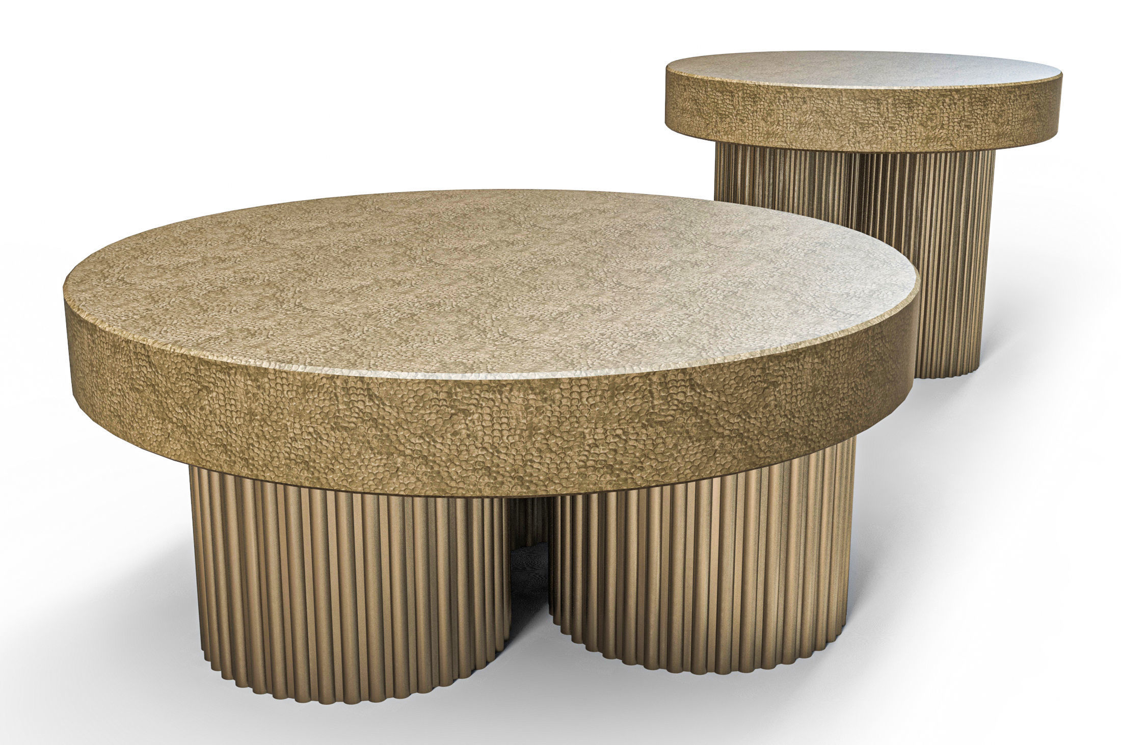 Set of Coffee Tables Low-poly 3D model_3