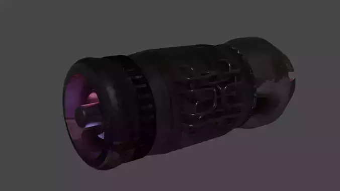 Scifi Jet engine 3D Model - Blender Free low-poly 3D model